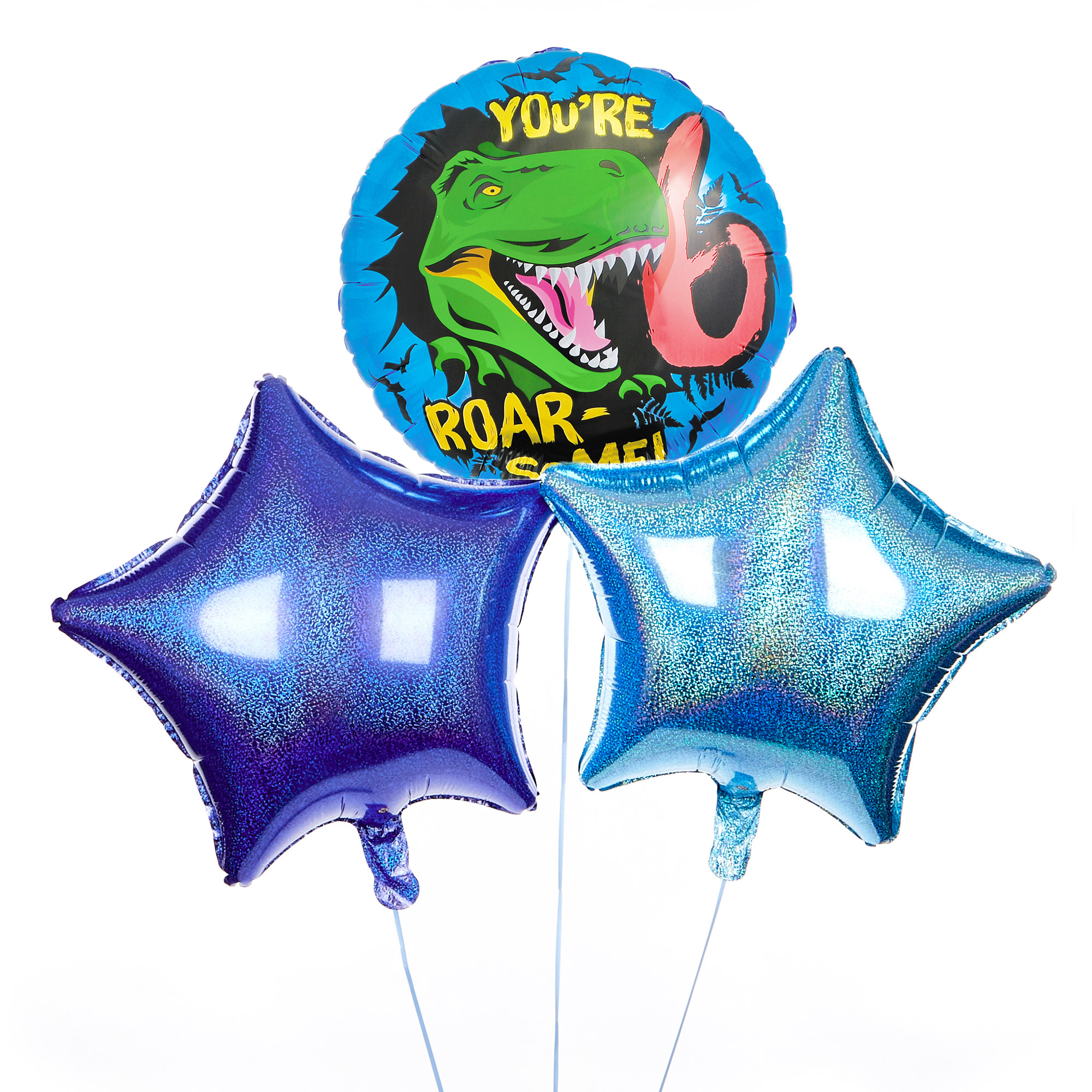 Roar-Some 6th Birthday Balloon Bouquet - DELIVERED INFLATED!