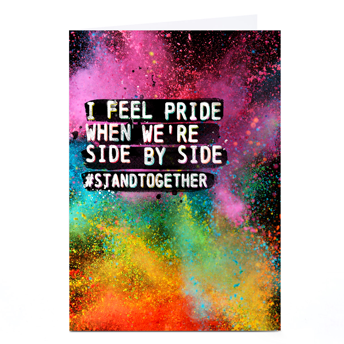Personalised Pride LGBTQ+ Card - When We're Side By Side