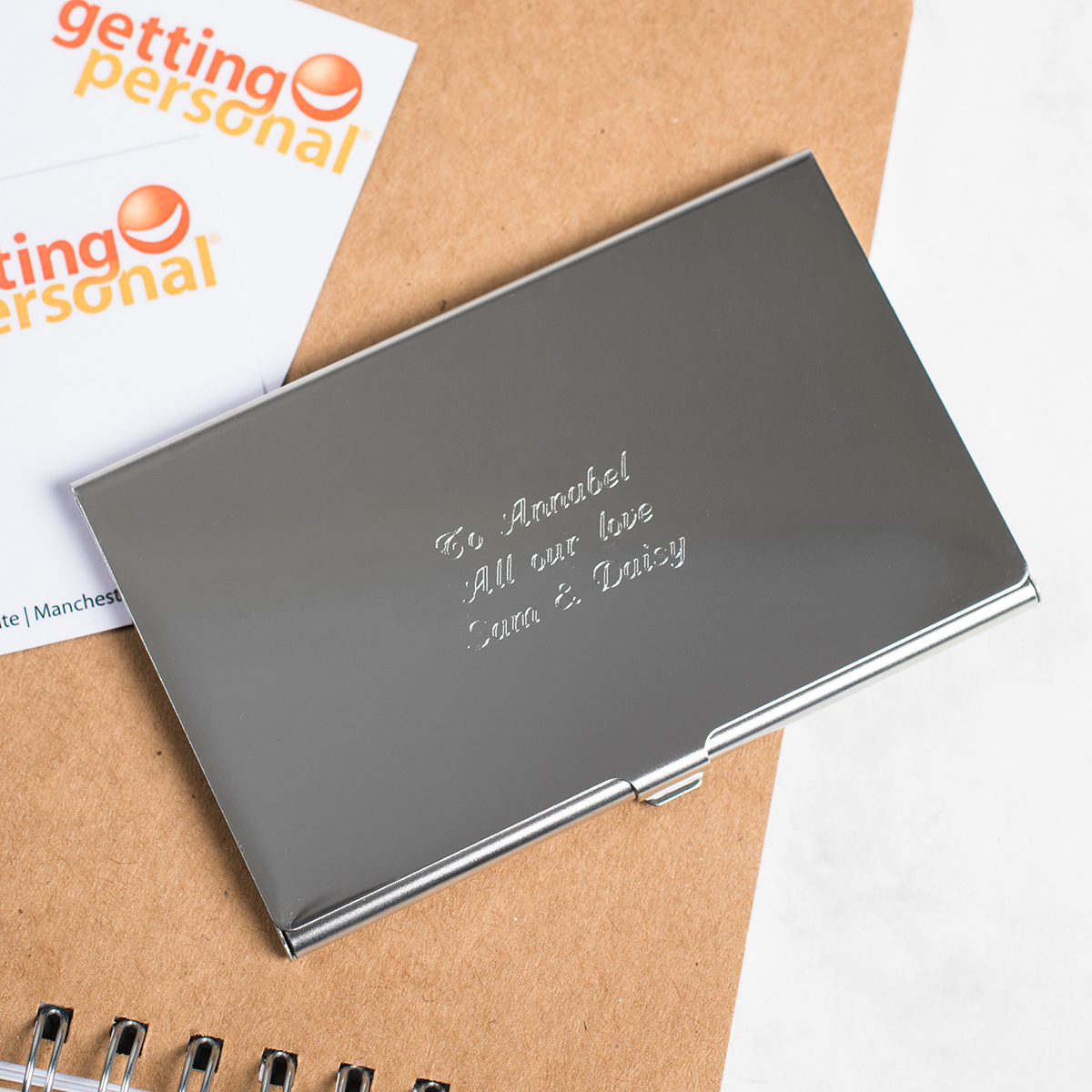 Personalised Engraved Business Card Holder