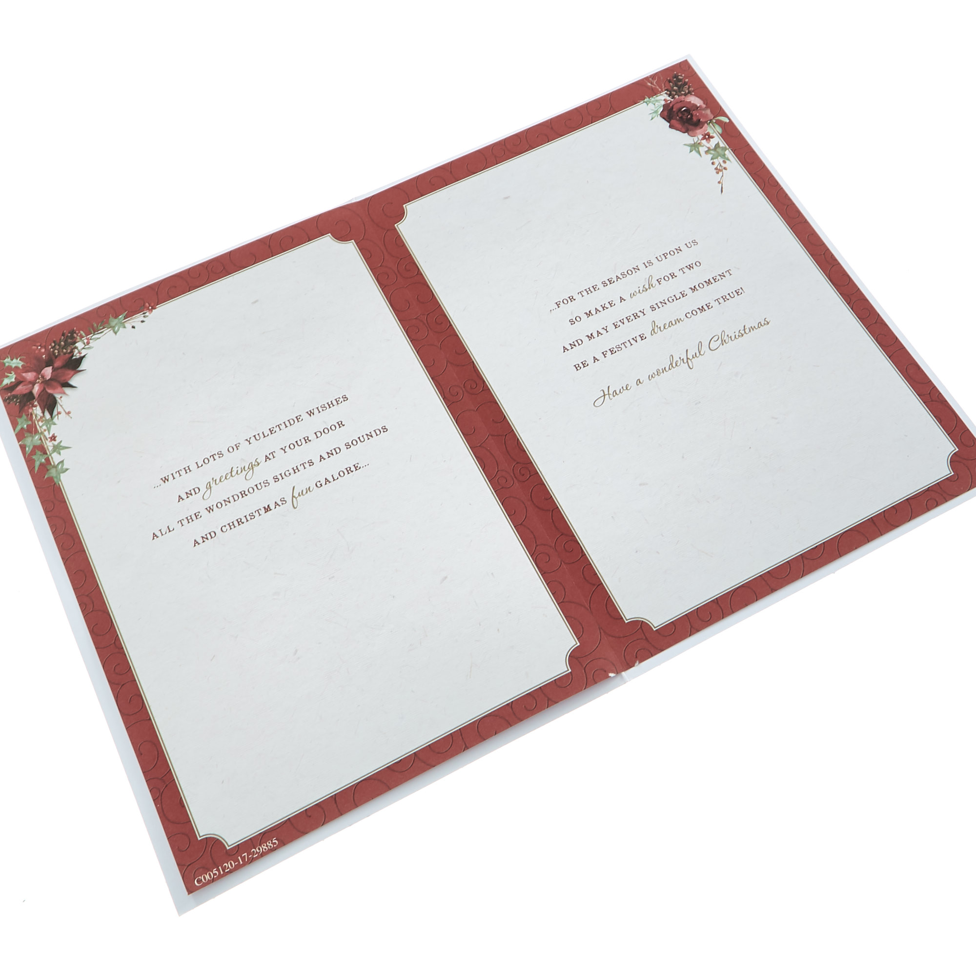 Christmas Card - For Both Of You Poinsettia 