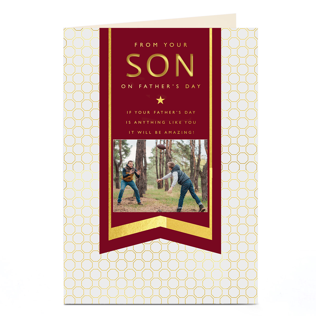 Photo Father's Day Card - Amazing Like You, From Your Son