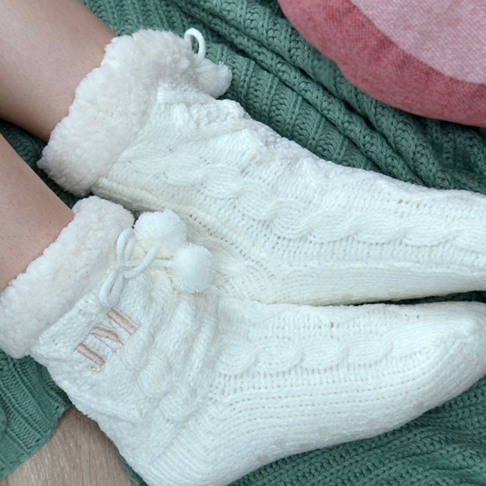 Personalised Monogram Super Soft Slipper Socks