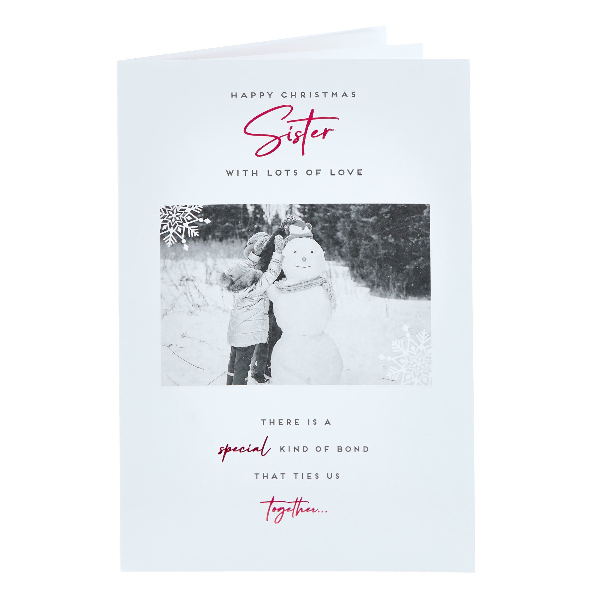 Sister Snowman Photo Christmas Card