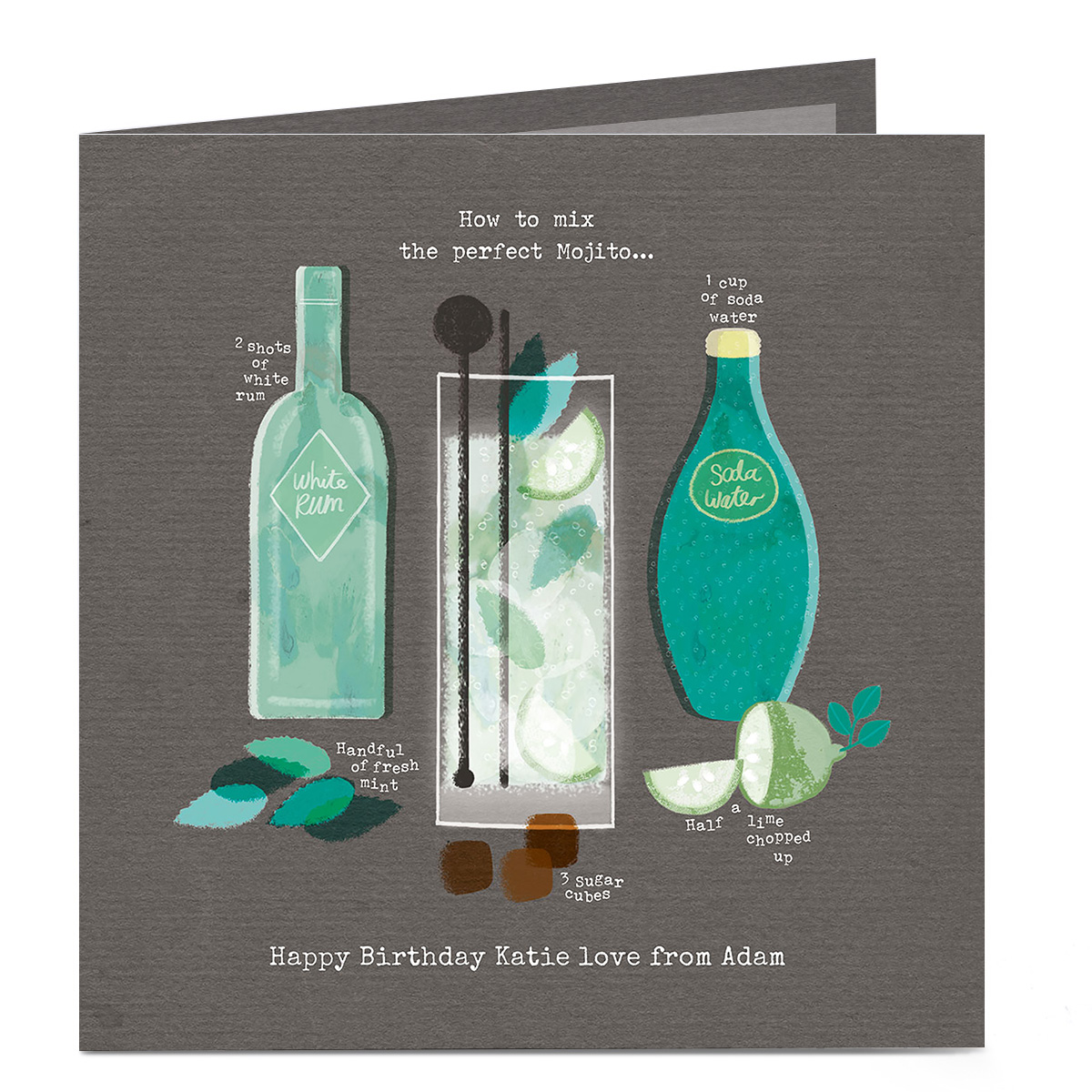 Personalised Birthday Card - The Perfect Mojito