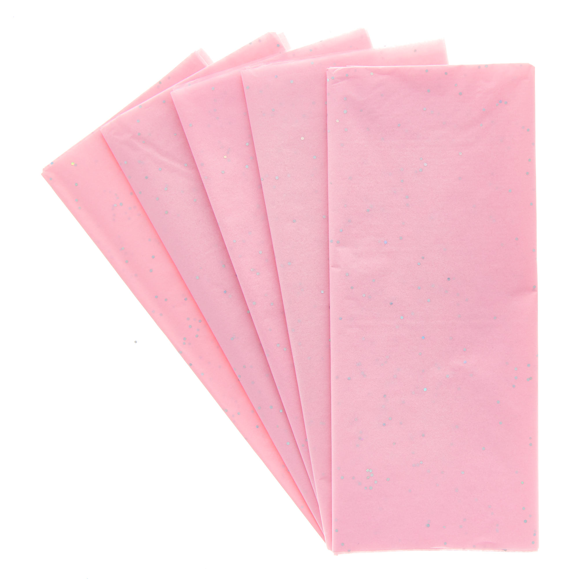 Pink Glitter Tissue Paper - 6 Sheets