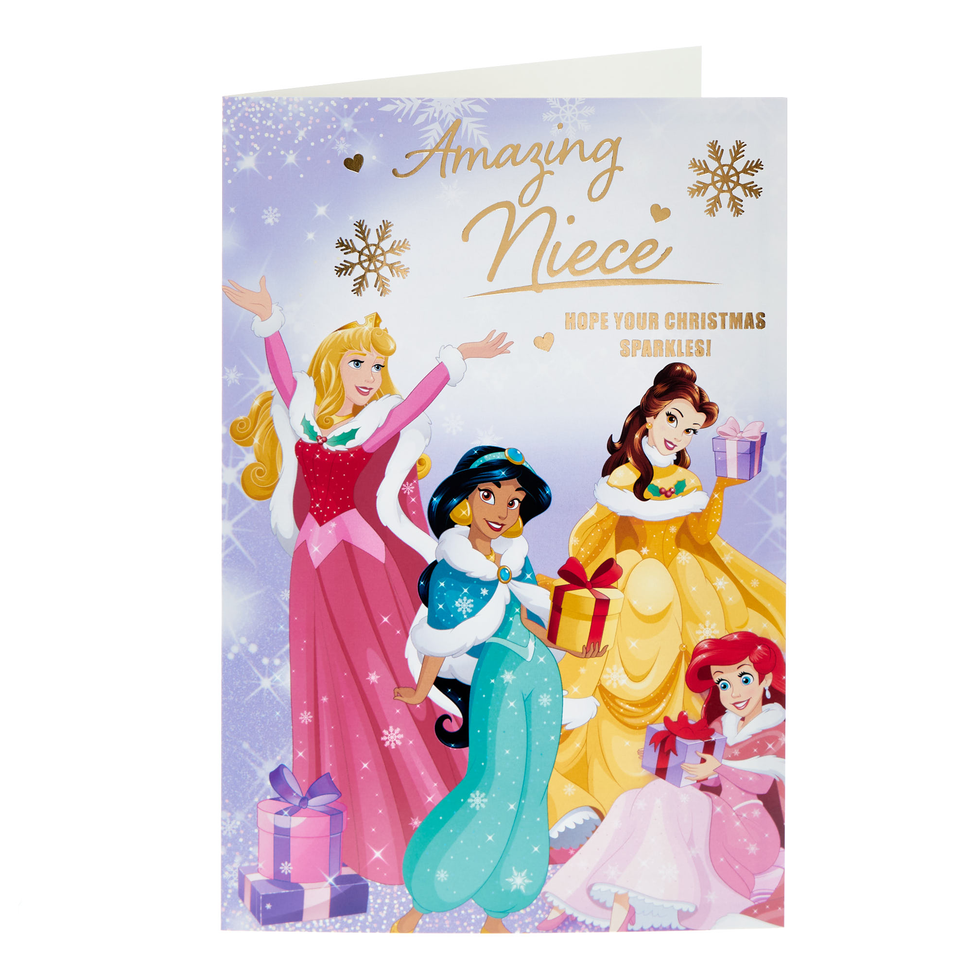 Niece Disney Princess Christmas Card