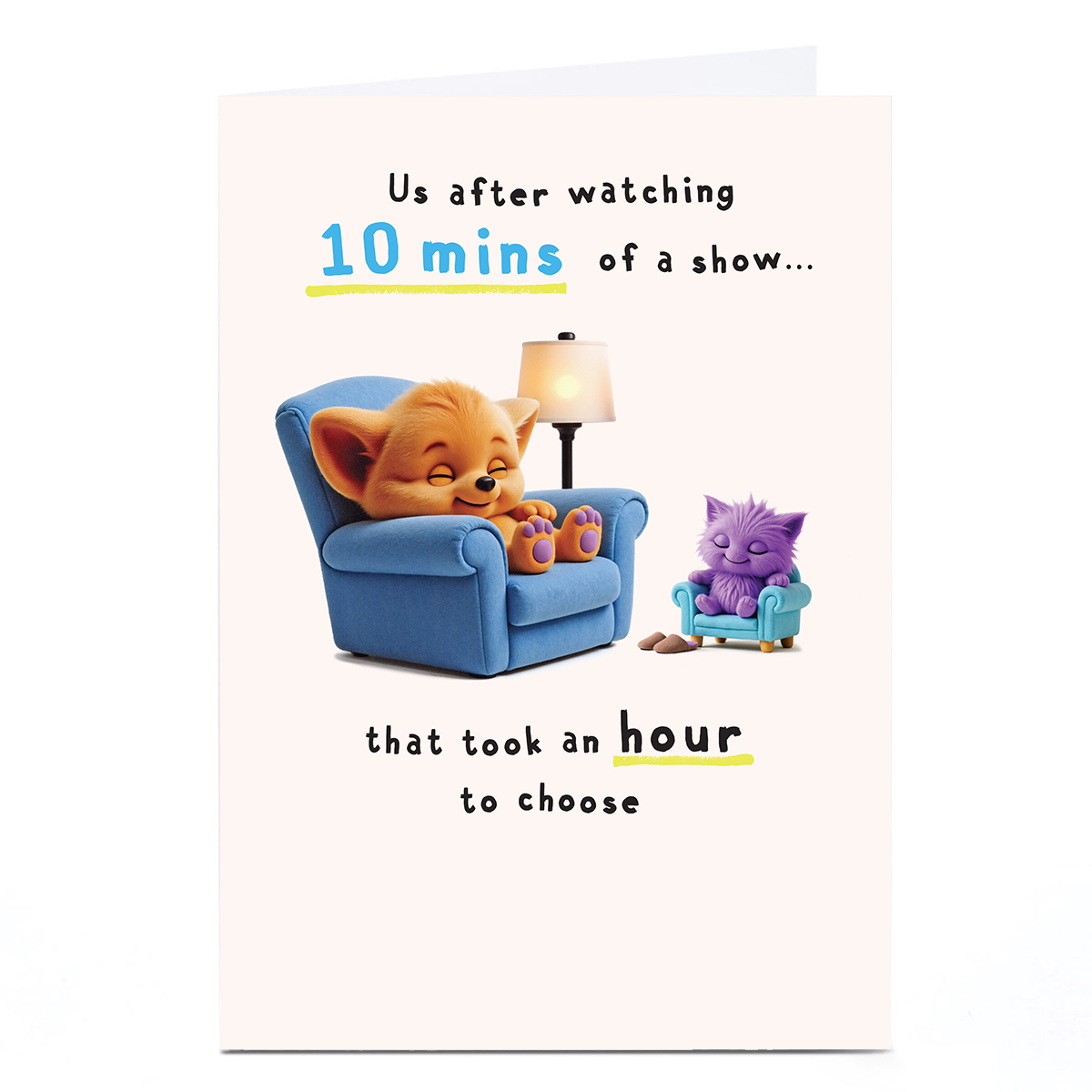 Wimzee Card - Sleeping In Front Of TV