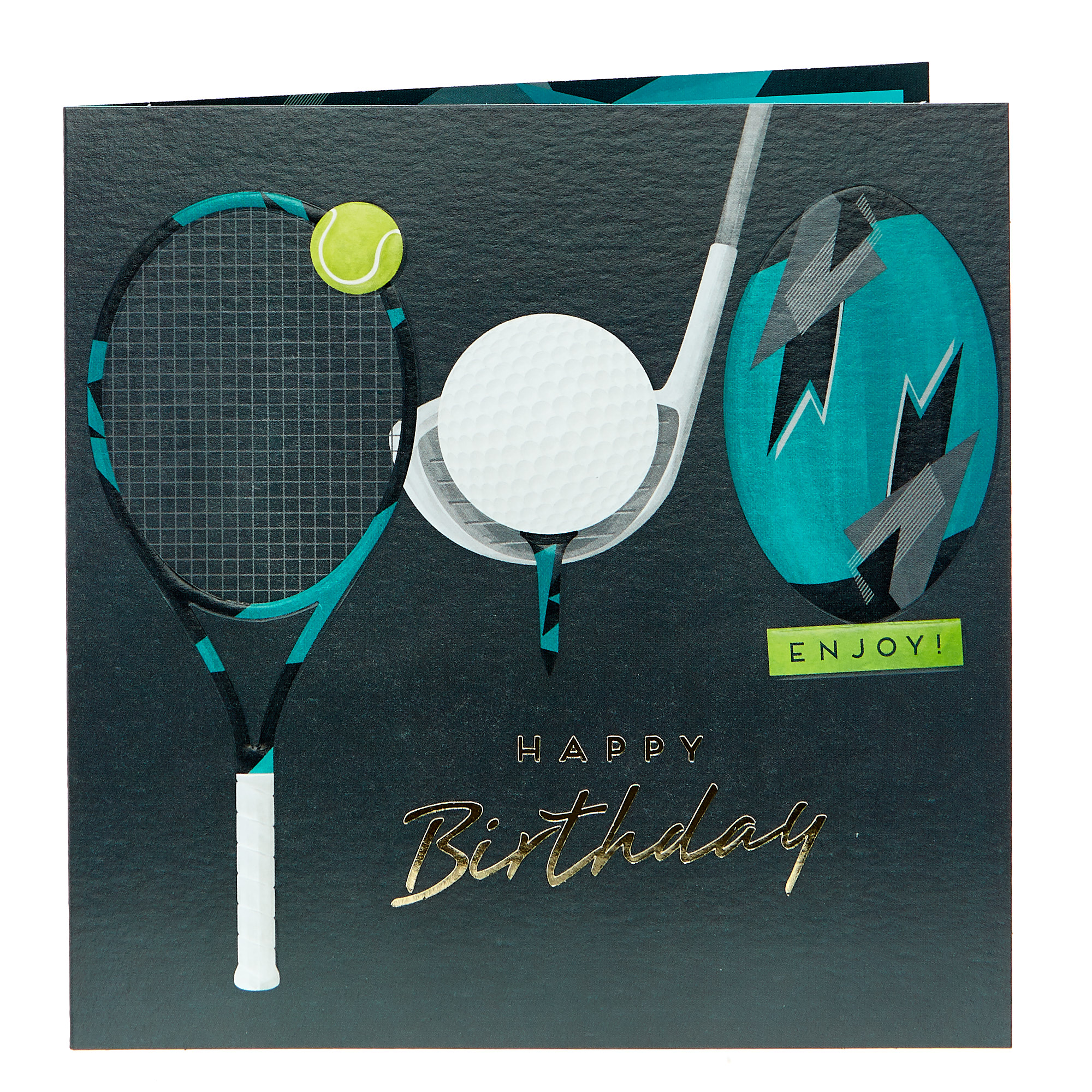 Birthday Card - Sports Equipment