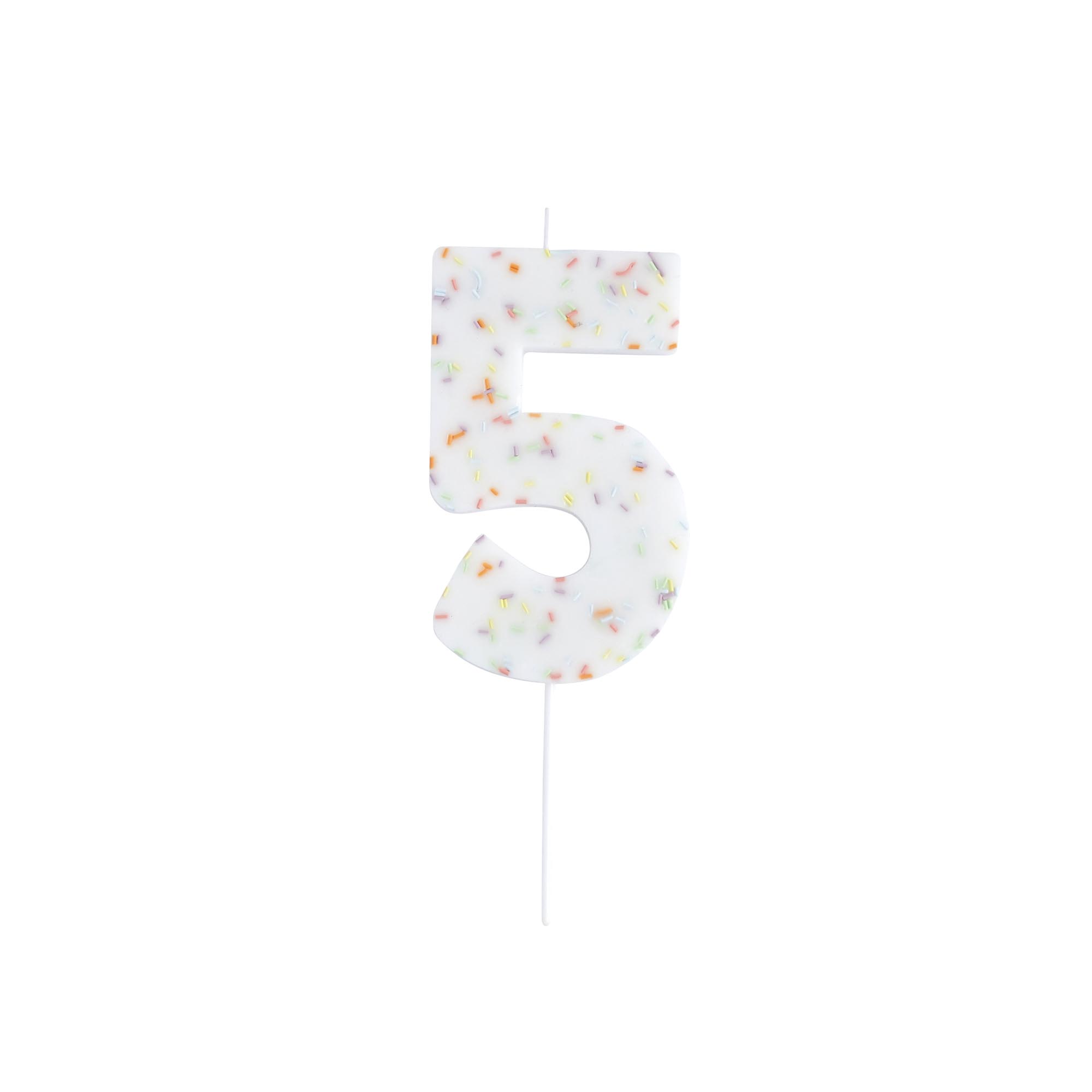 Giant Sprinkle Number Cake Candle (0-9)