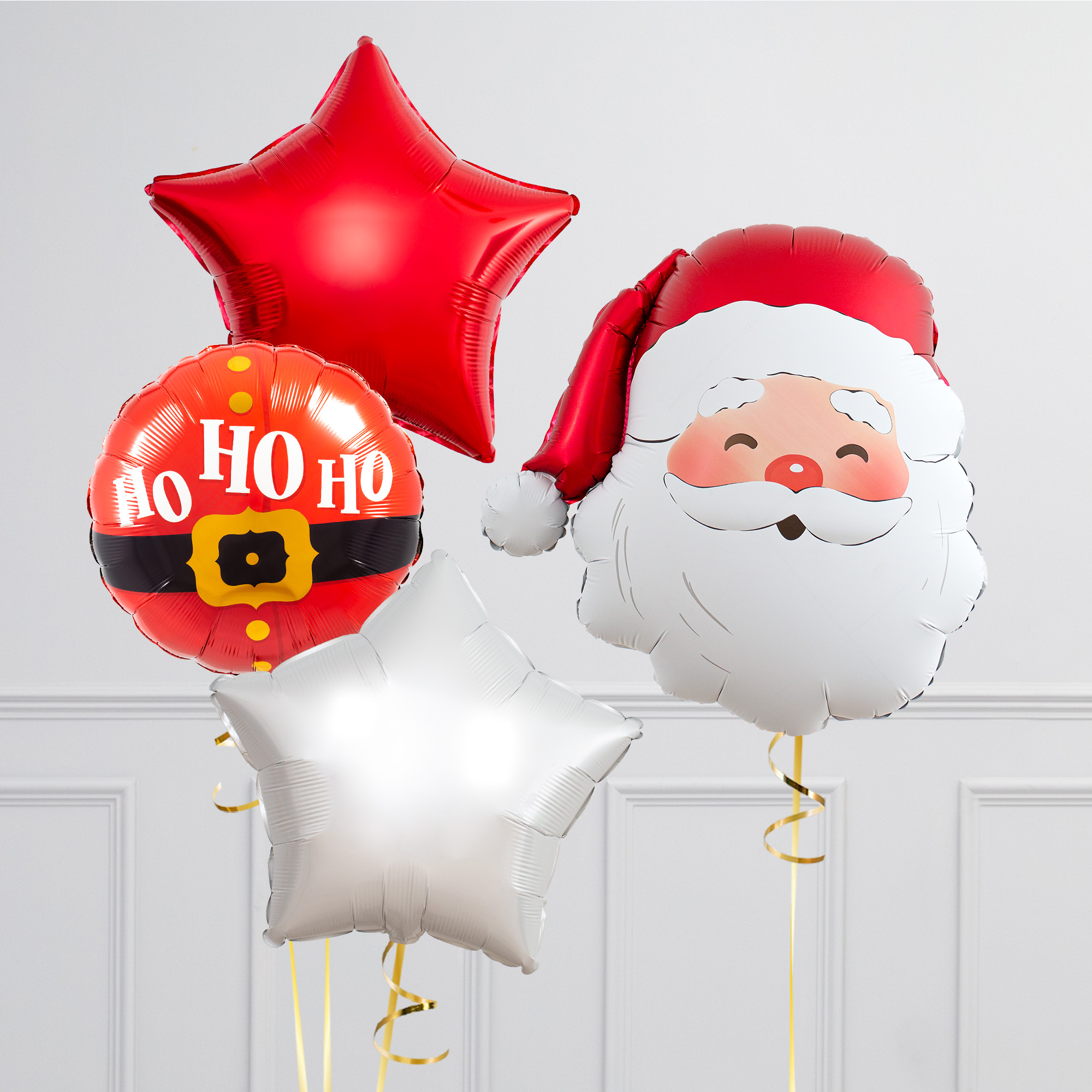 Father Christmas Foil Balloon Package - Delivered Inflated!