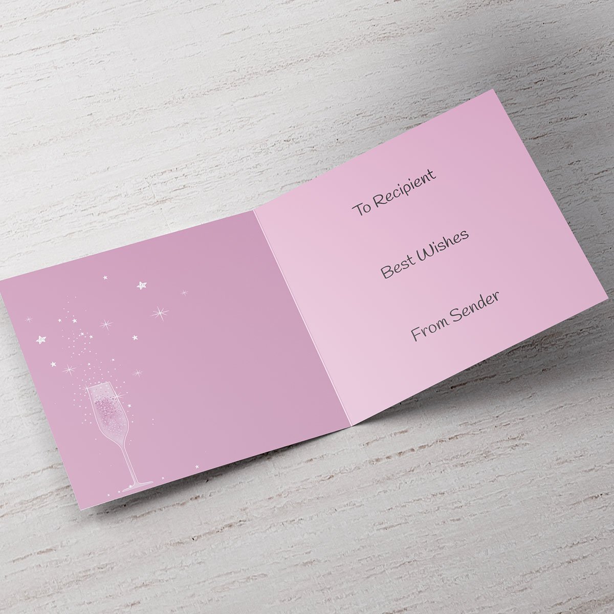 Personalised Birthday Card - Pink Birthday Bubbles