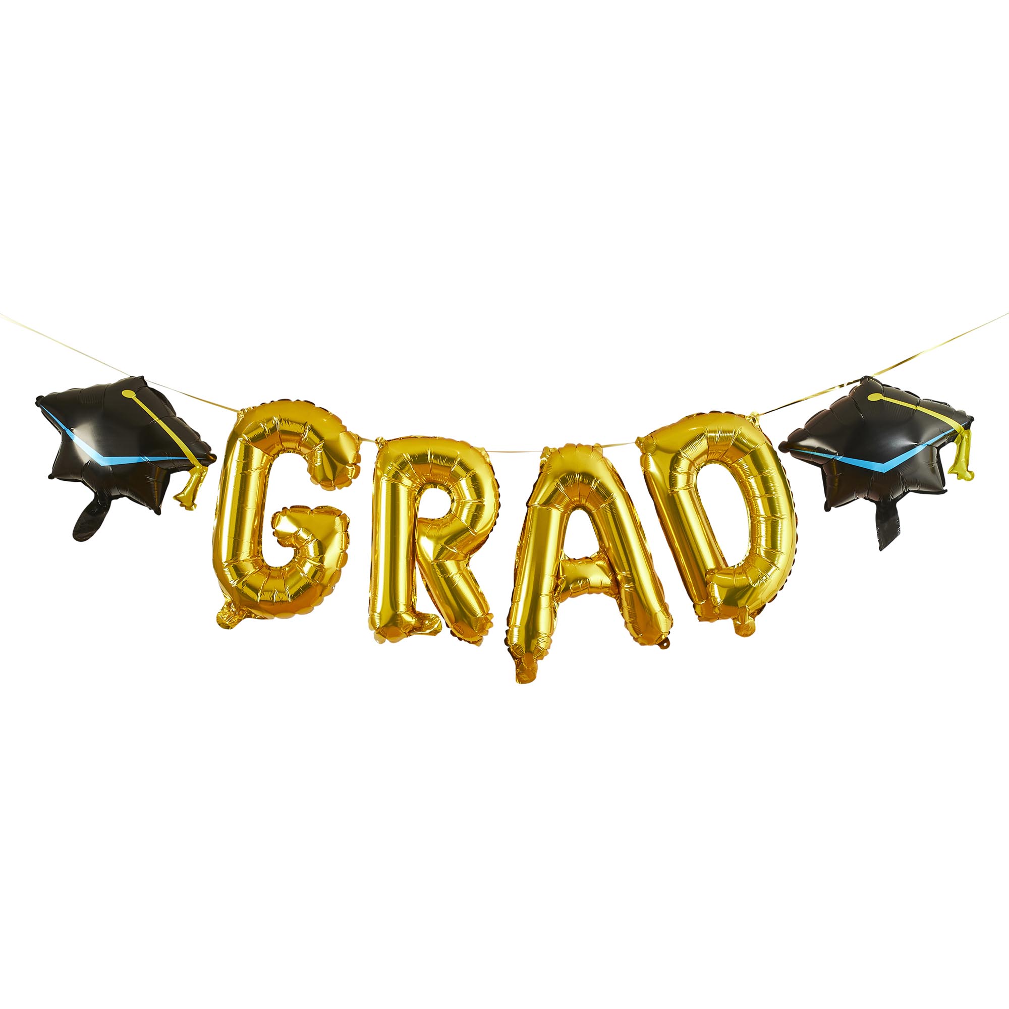 Gold Grad Air-Fill Foil Balloon Garland