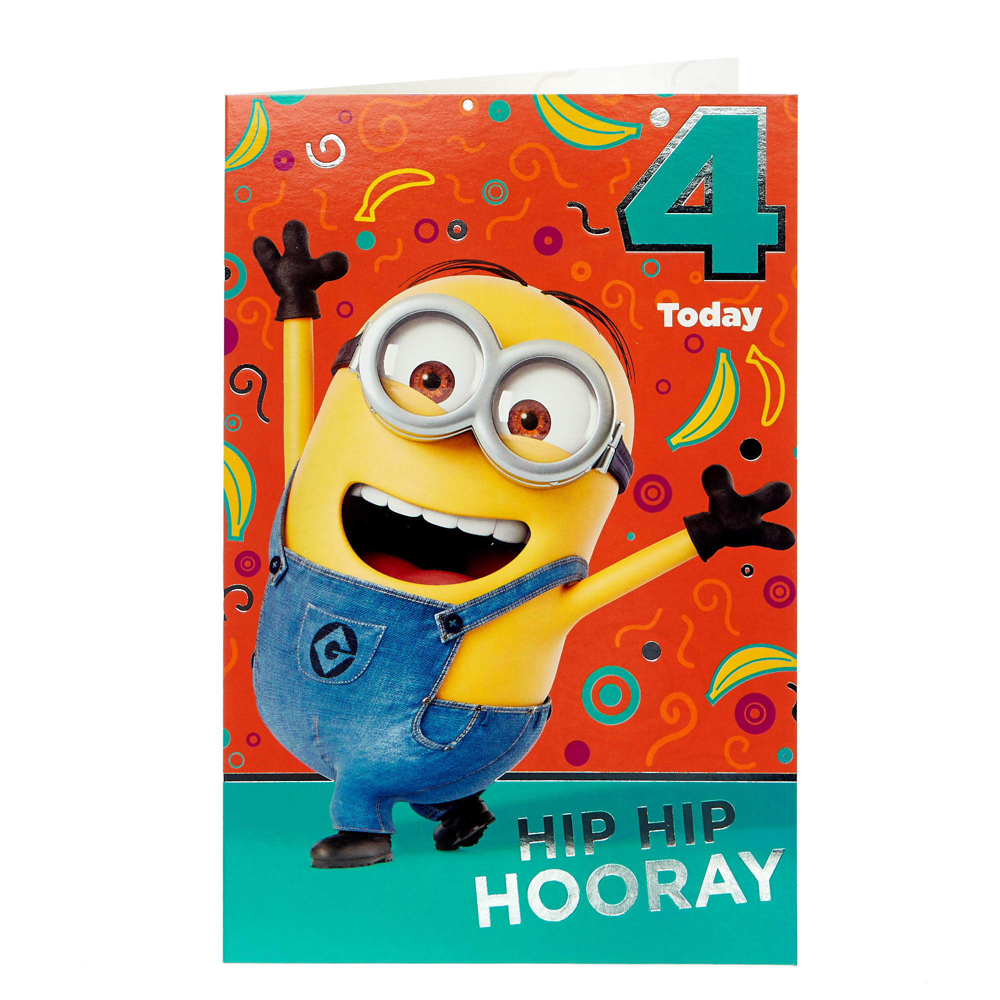 Minions 4th Birthday Card