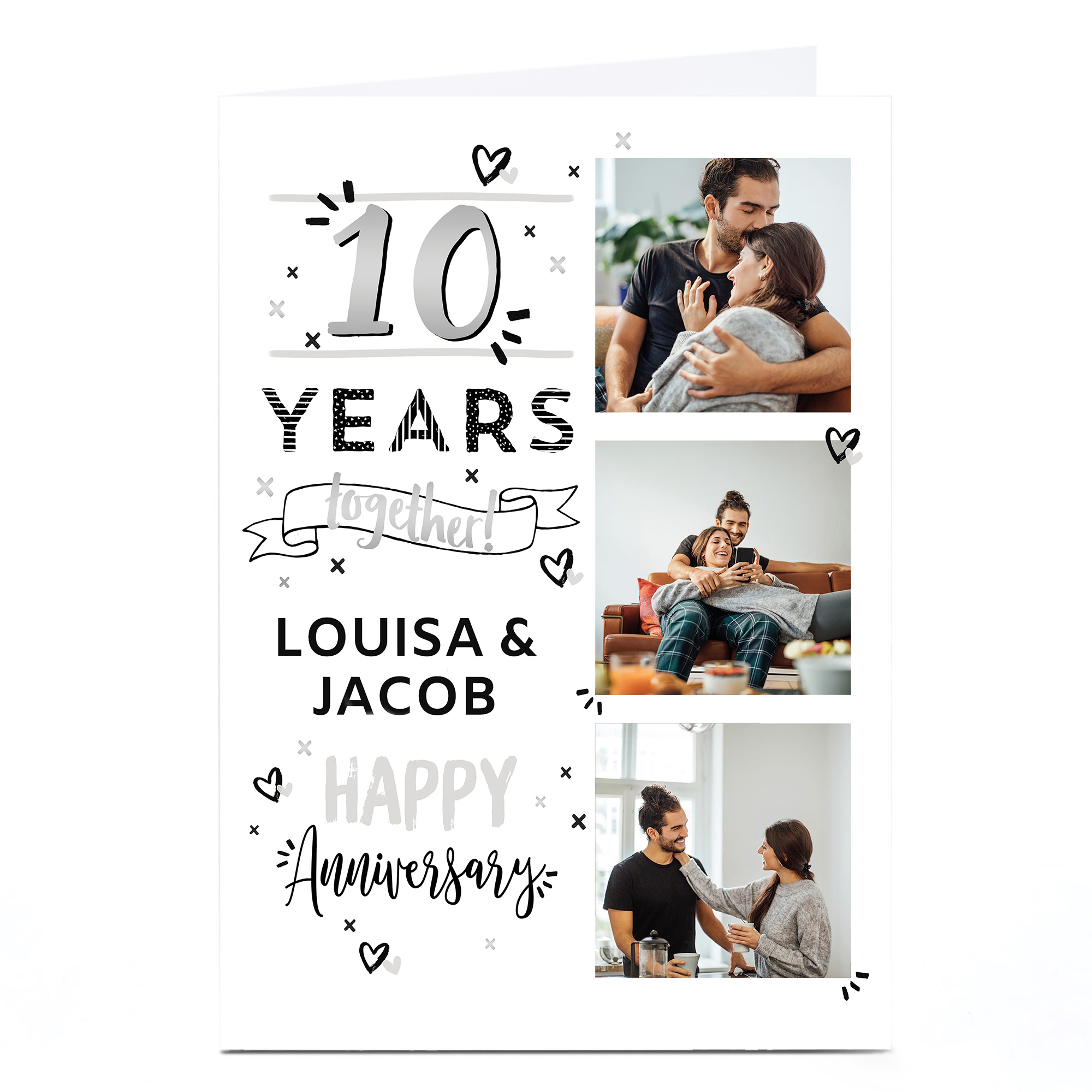 Personalised Anniversary Photo Card - 10 Years Together