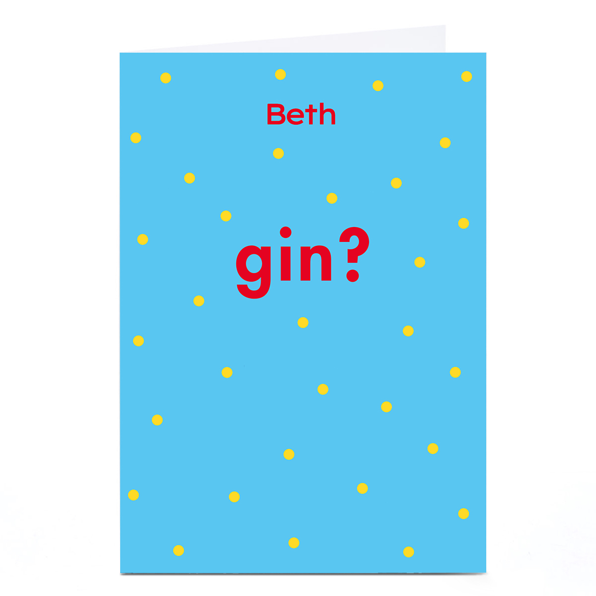 Personalised Baboon Card - Gin? 