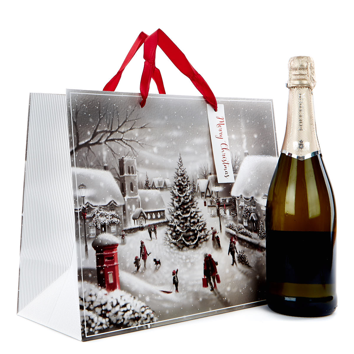 Medium Winter Village Christmas Gift Bag