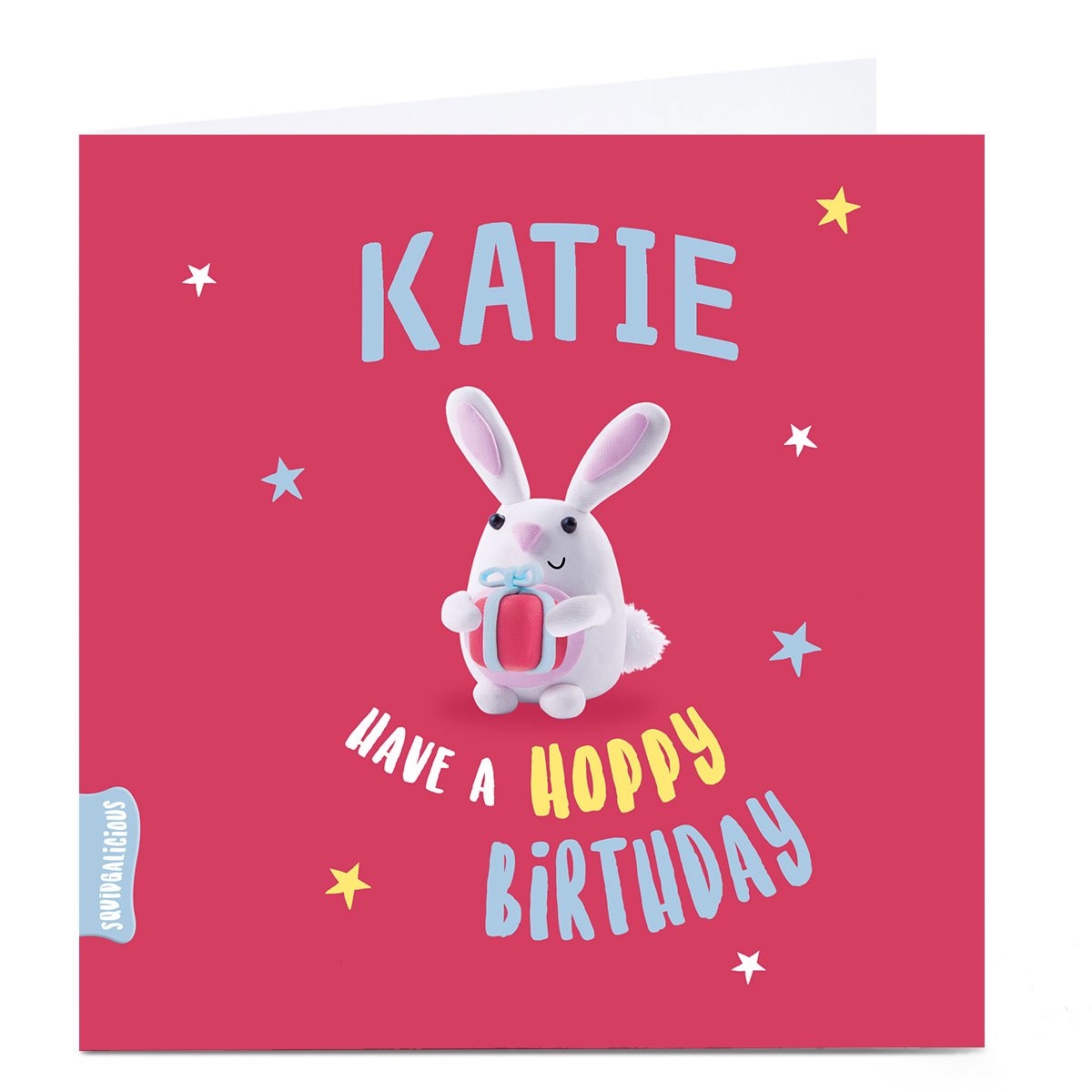 Personalised Squidgalicious Birthday Card - Hoppy Birthday 