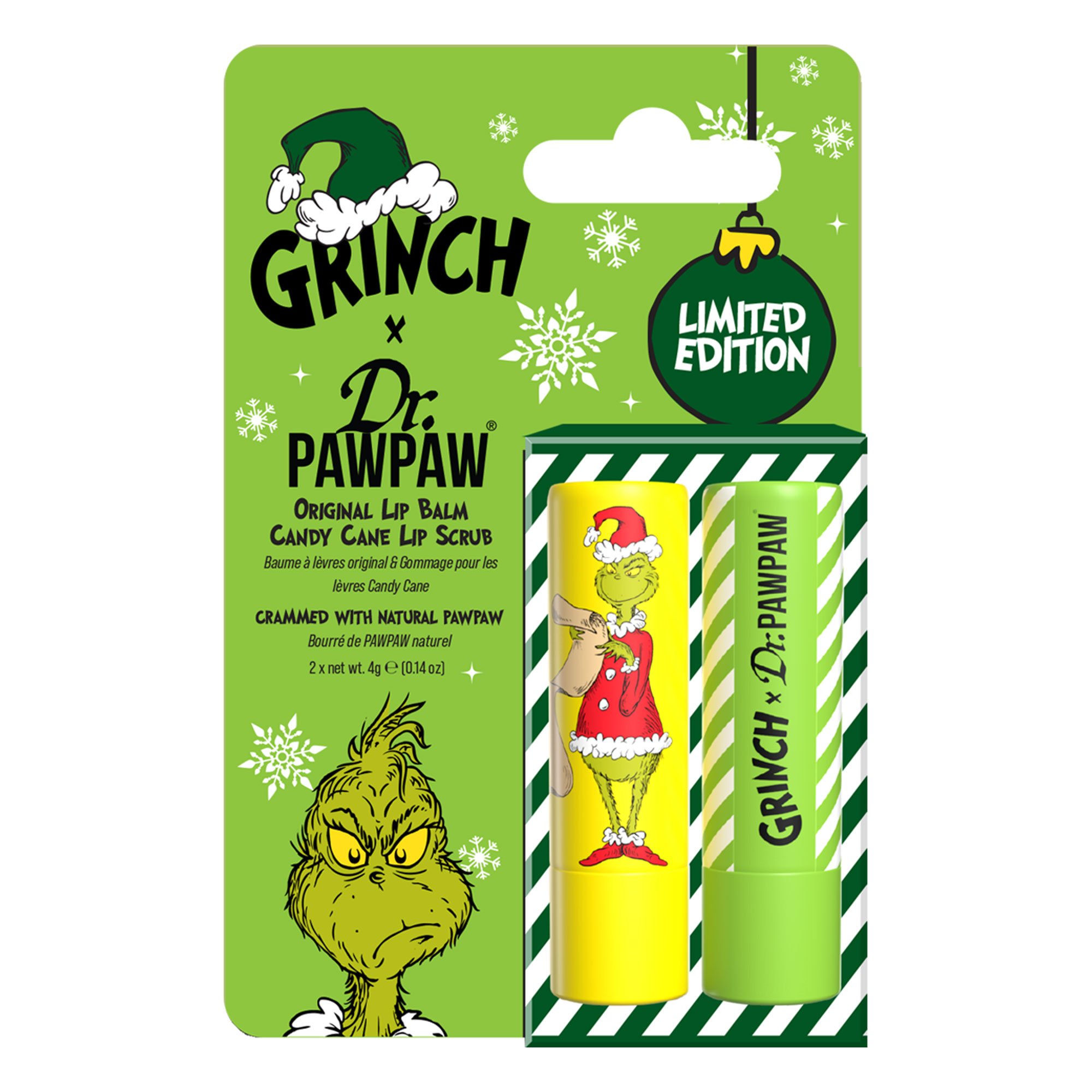 Dr.PAWPAW x Grinch Original & Candy Cane Sugar Scrub
