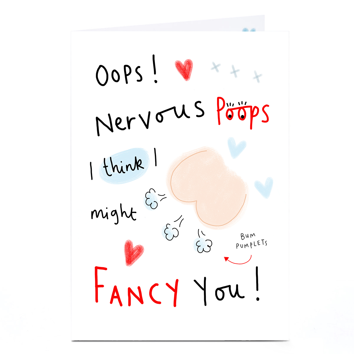 Personalised Lindsay Loves To Draw Card - Nervous Poops