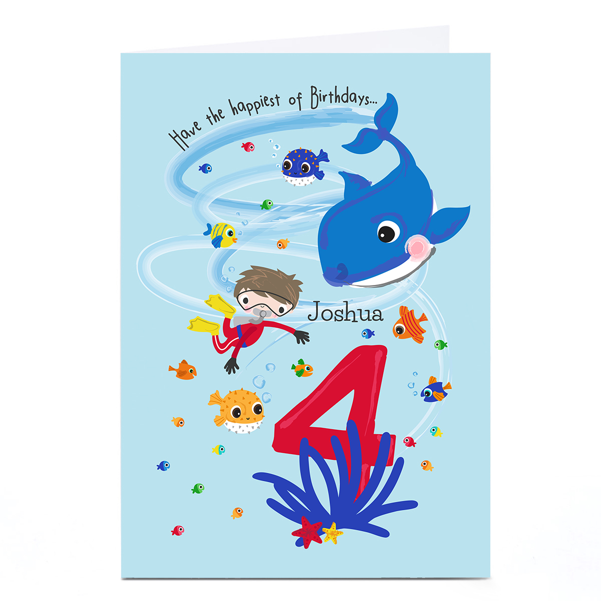 Personalised Rachel Griffin Birthday Card - 4, Happiest Of Birthdays