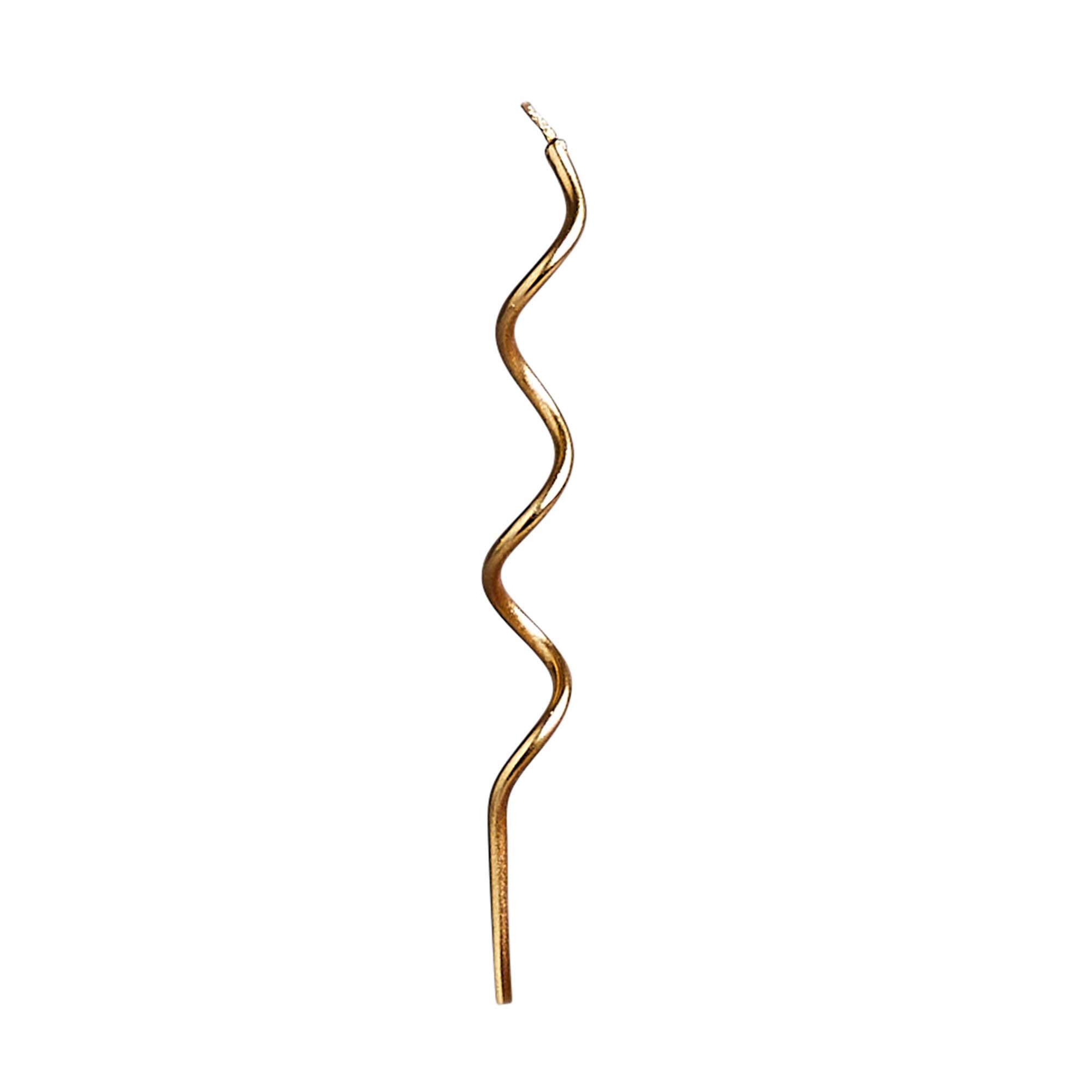 Gold Curly Cake Candles - Pack of 12