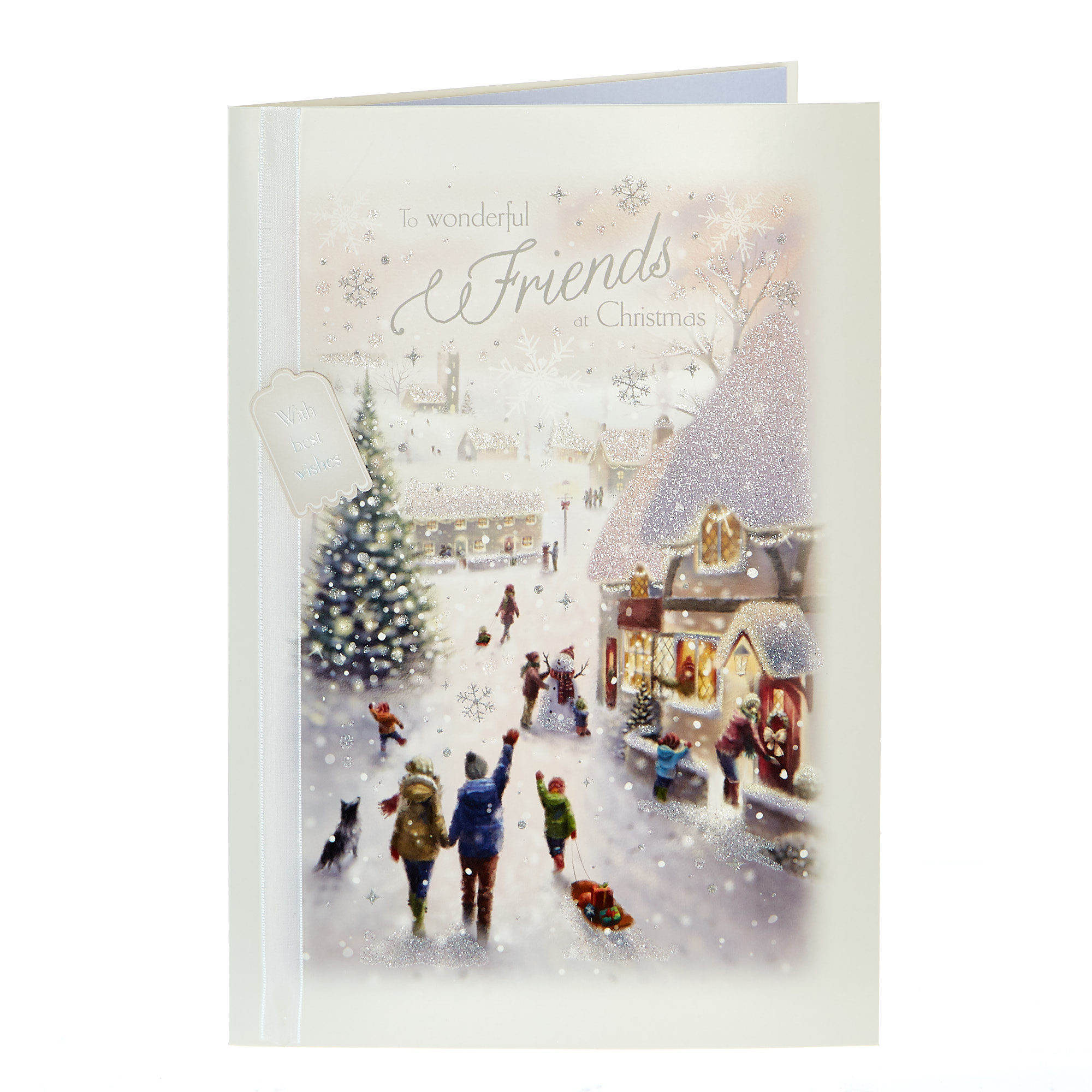 Christmas Card - Wonderful Friends With Best Wishes