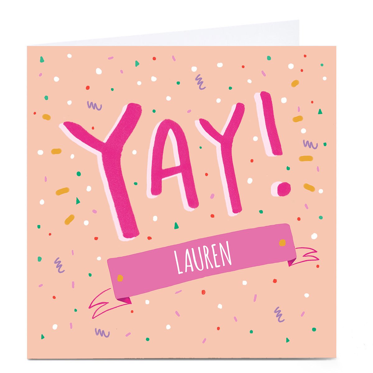 Personalied Carol Richardson Card - YAY Pink