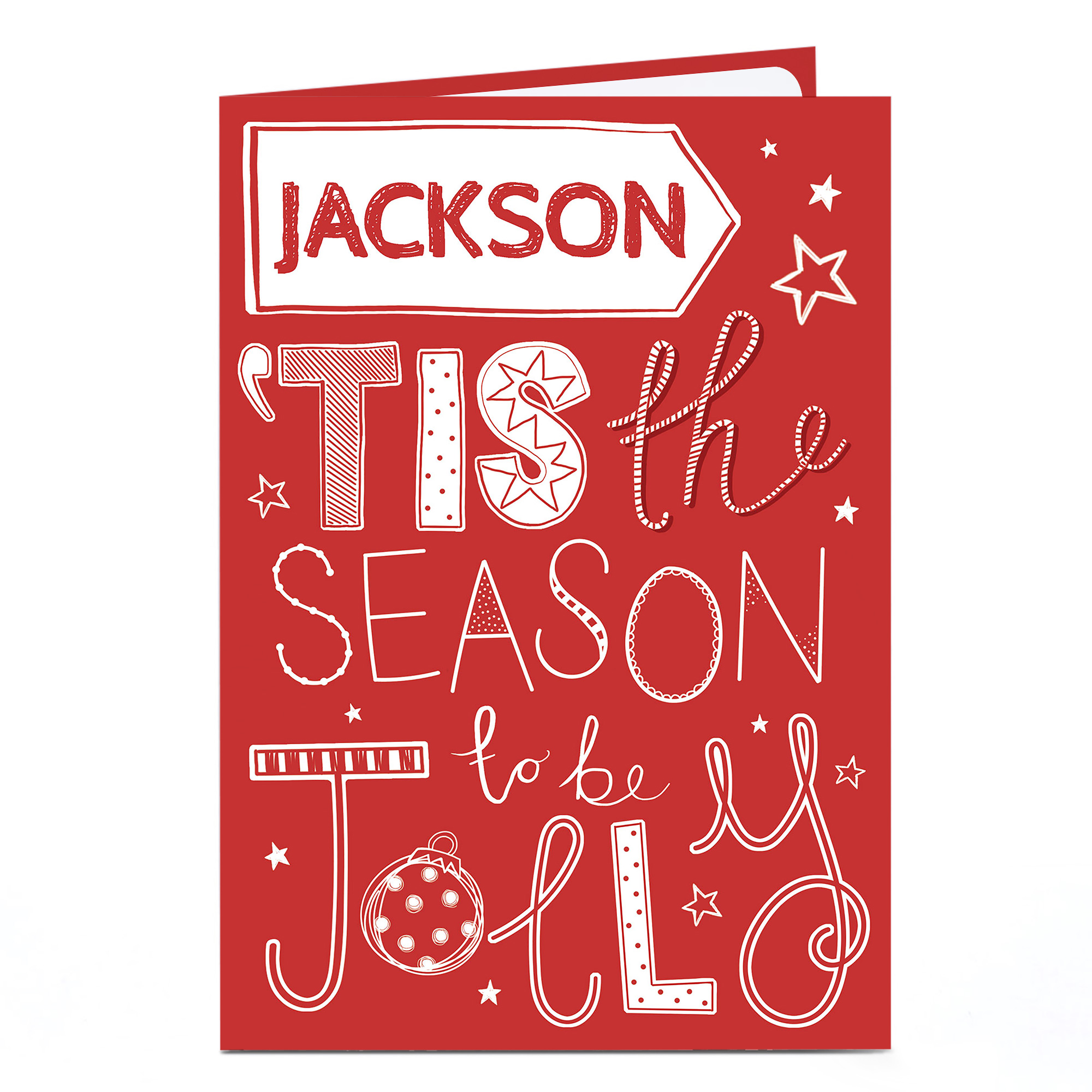 Personalised Christmas Card - 'Tis The Season