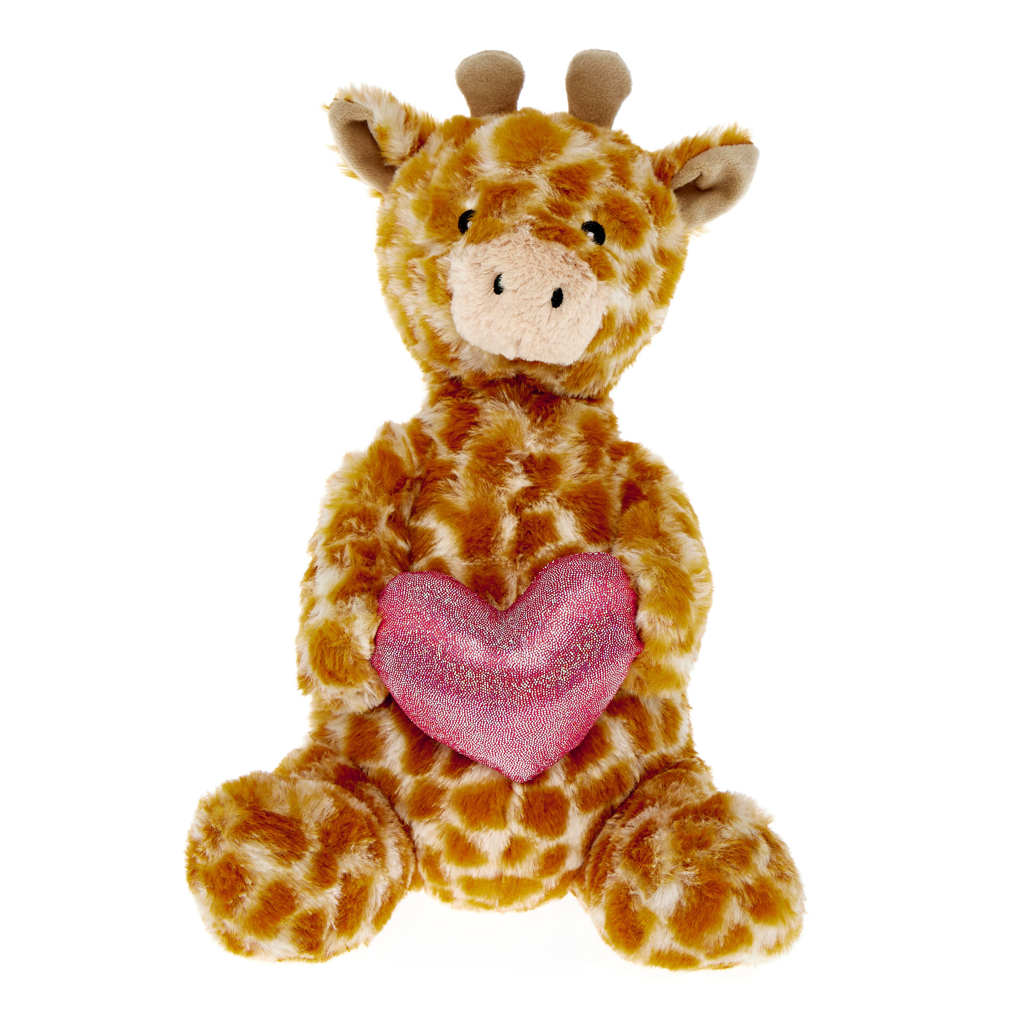 Large Giraffe With Heart Soft Toy