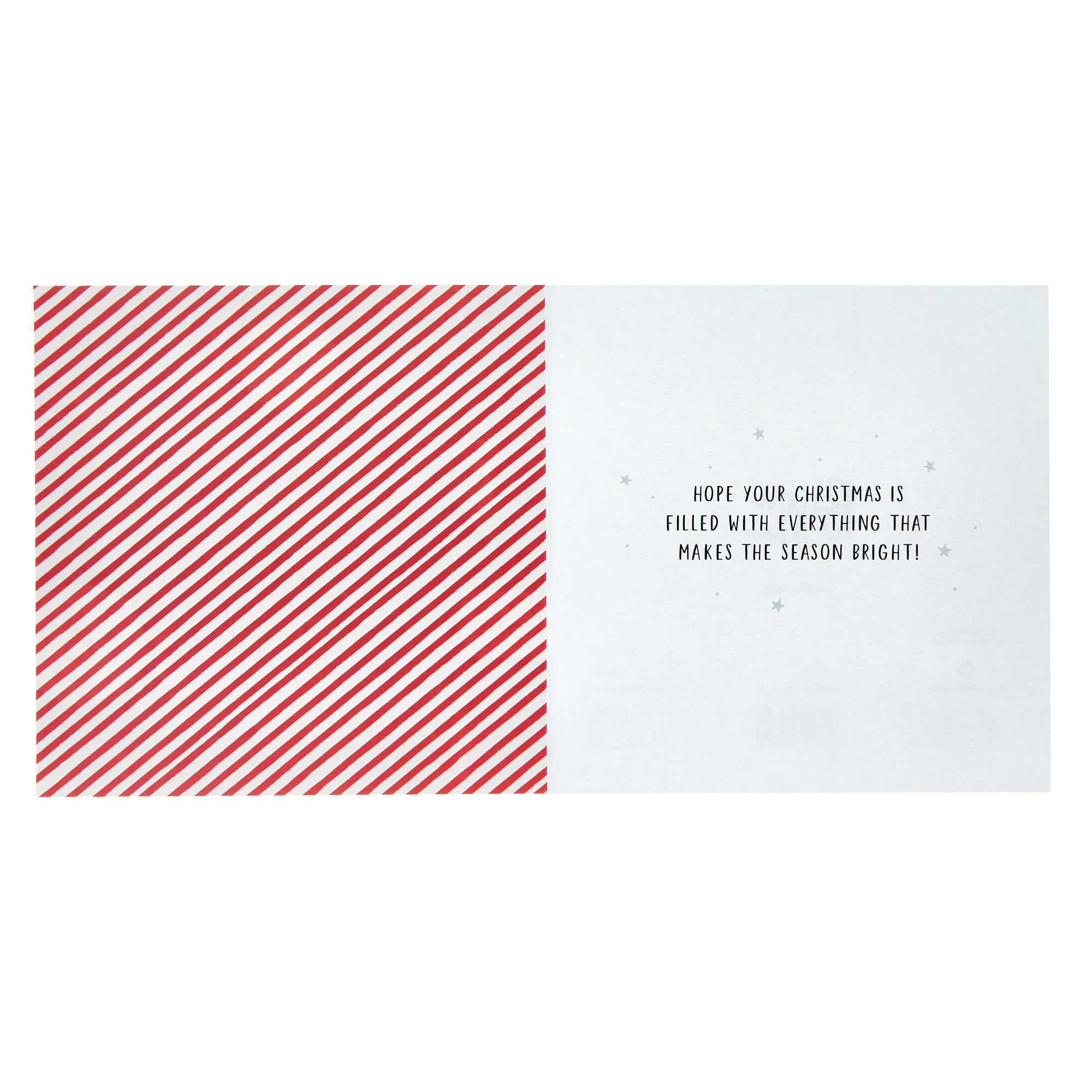 Any Recipient Navy Festive Icons Christmas Card