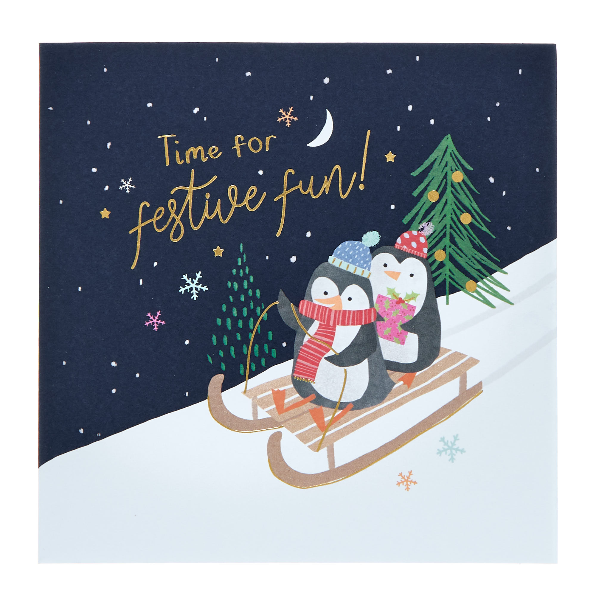 16 Charity Christmas Cards - Cute Penguins (2 Designs)