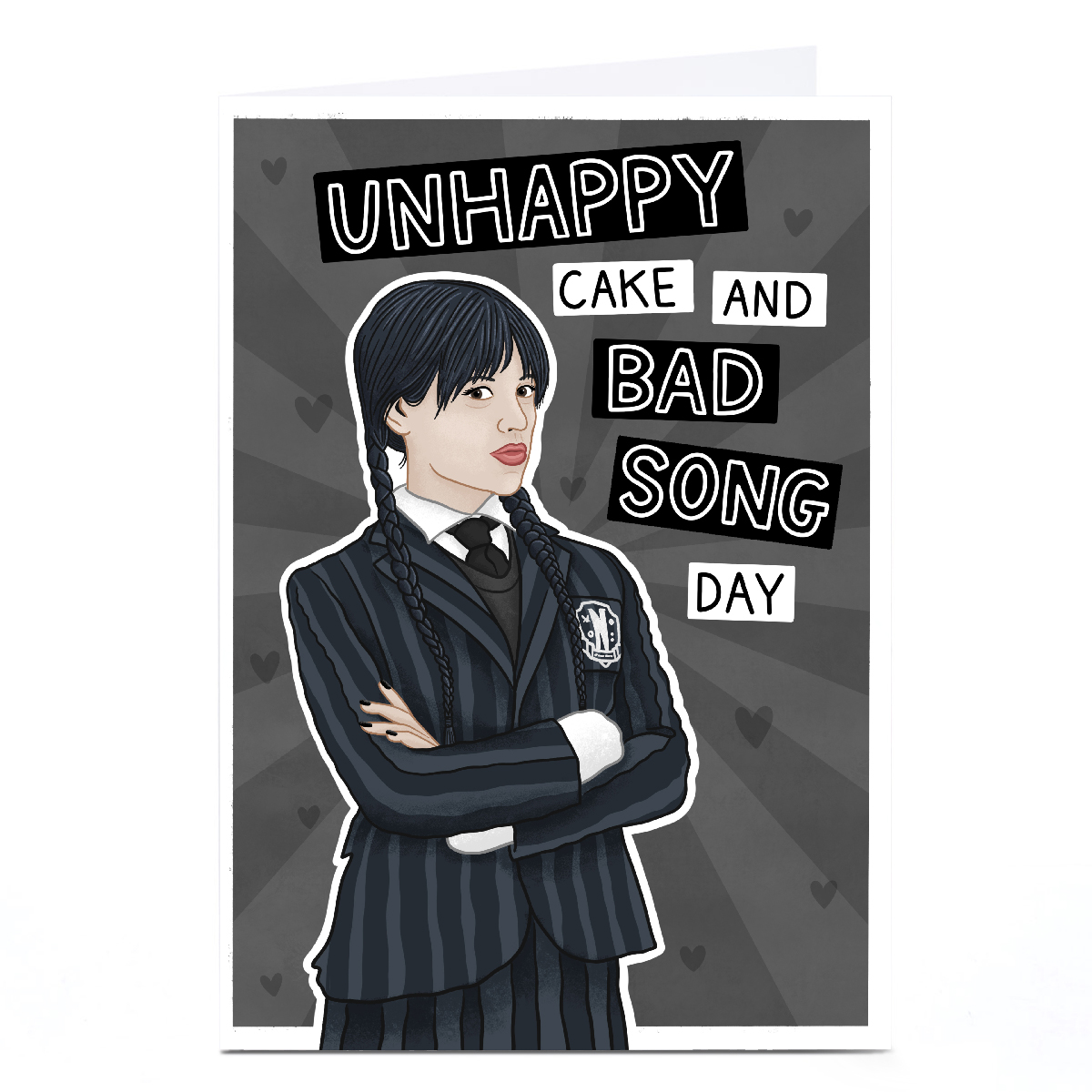 Personalised Blue Kiwi Birthday Card - Unhappy Cake and Bad Song Day