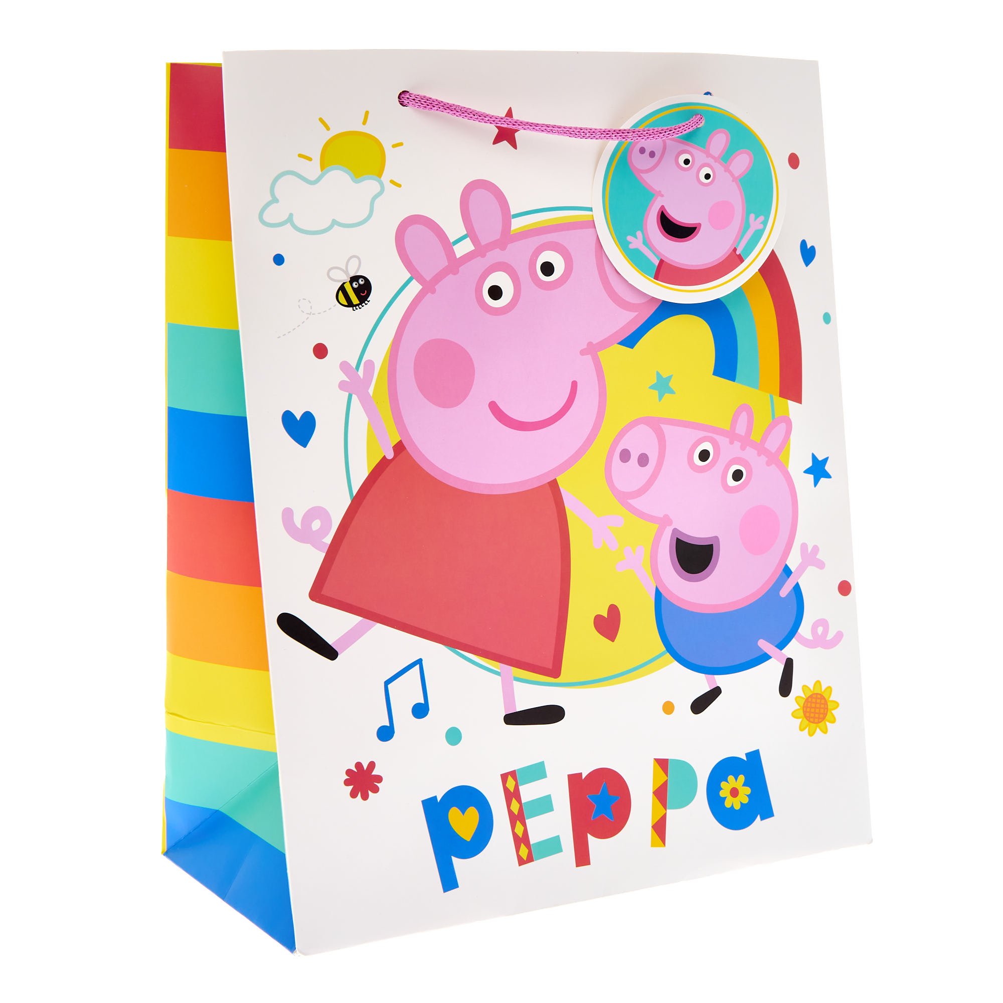 Peppa Pig Large Portrait Gift Bag With Pairs Game