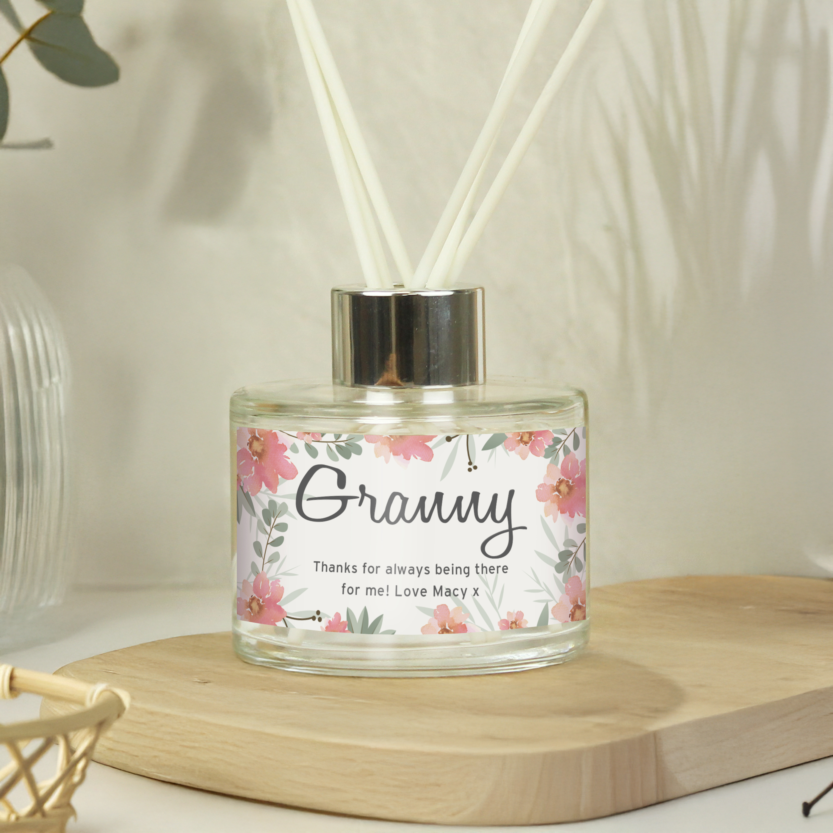 Personalised Floral Sentimental Reed Diffuser