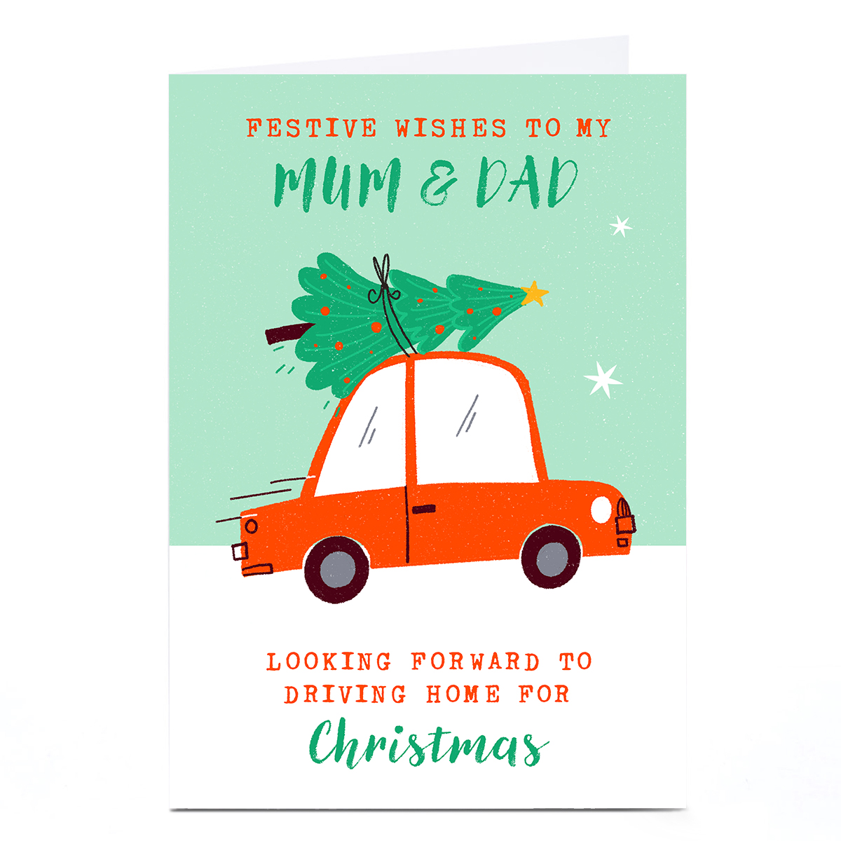 Personalised Dalia Clark Christmas Card - Mum & Dad