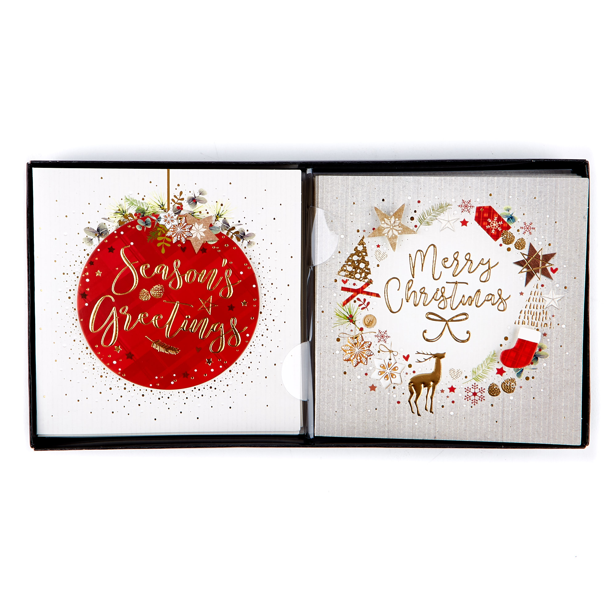 Deluxe Boxed Christmas Cards - Festive Door, Pack Of 12