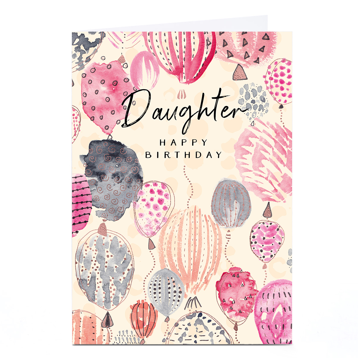 Personalised Rebecca Prinn Birthday Card - Daughter Balloons