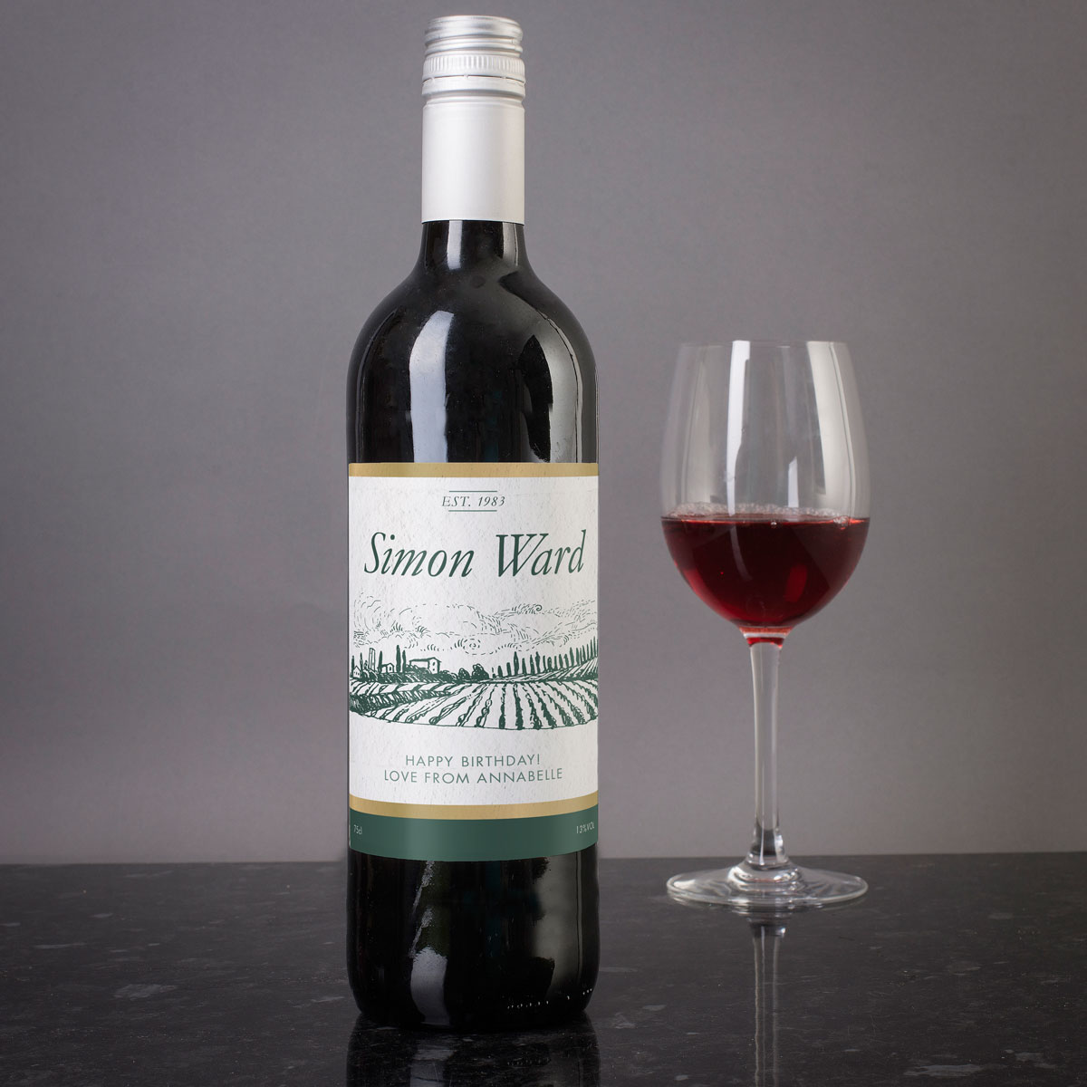 Personalised Wine - Vineyard