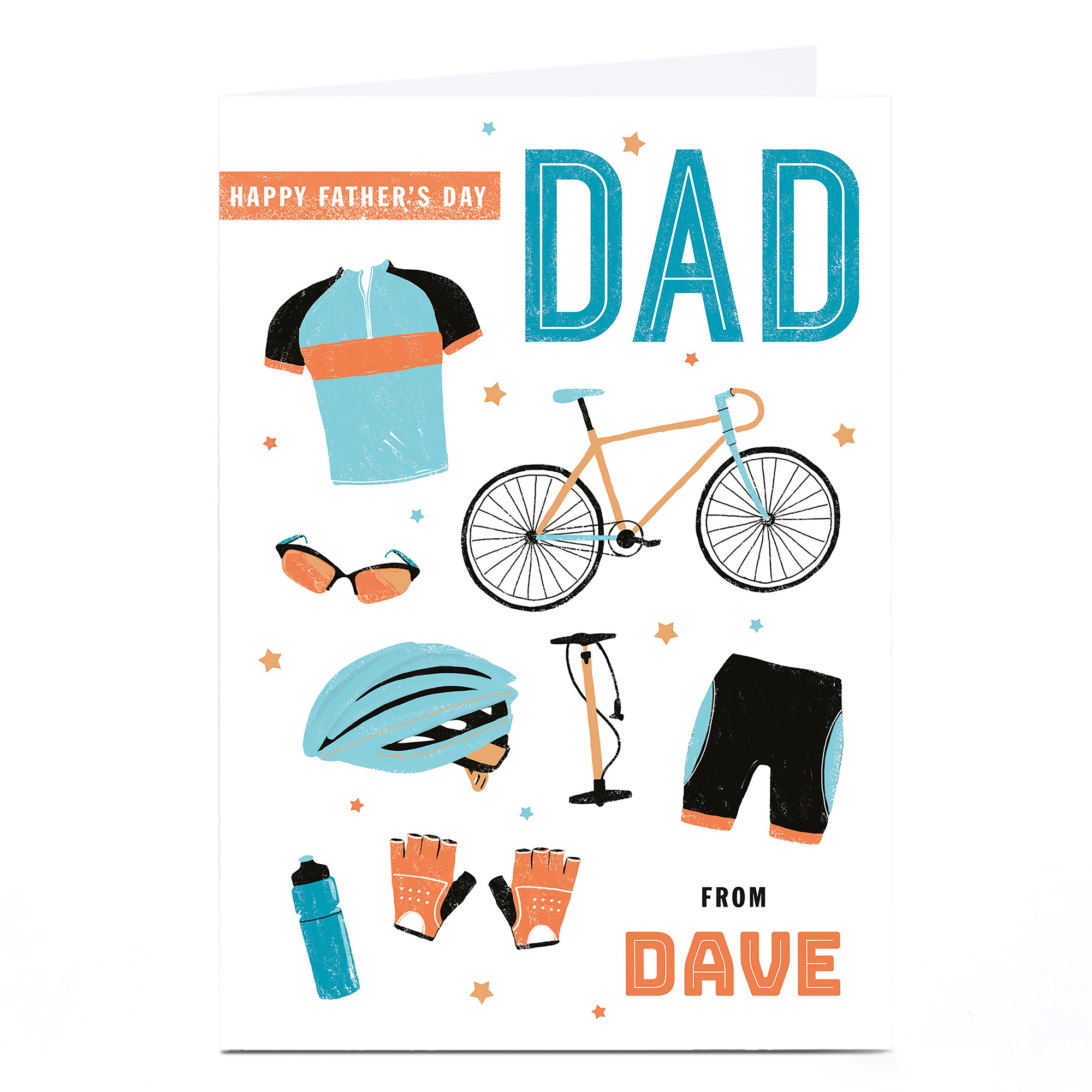 Personalised Father's Day Card - Cycling Dad