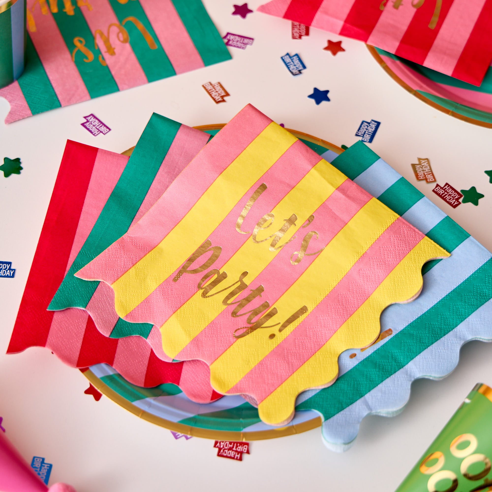 Colour Clash Paper Napkins - Pack of 20