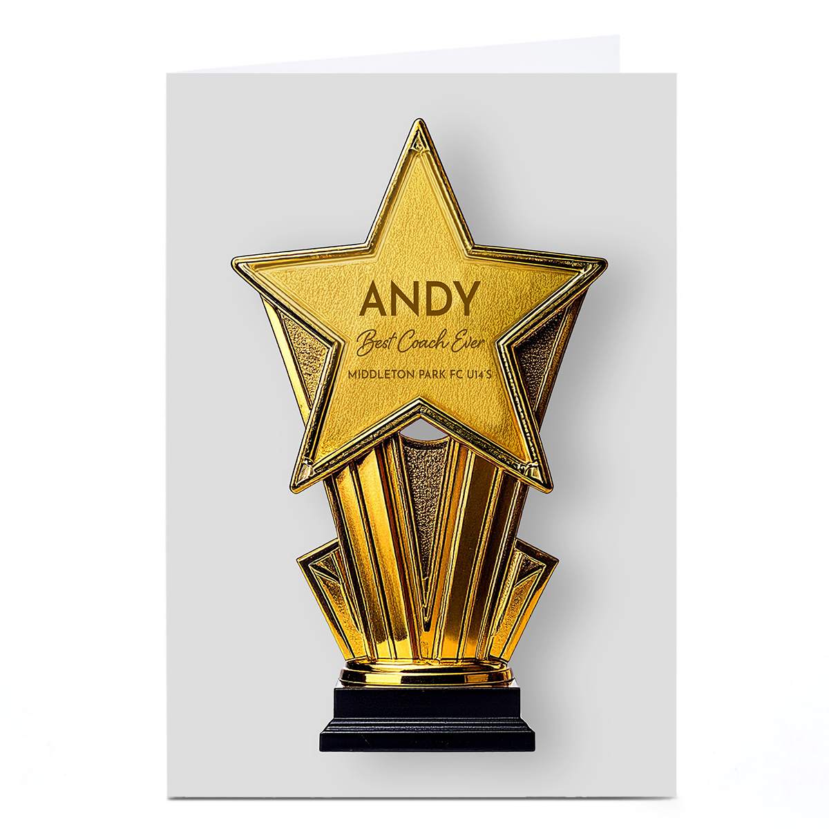 Personalised Card - Football Trophy