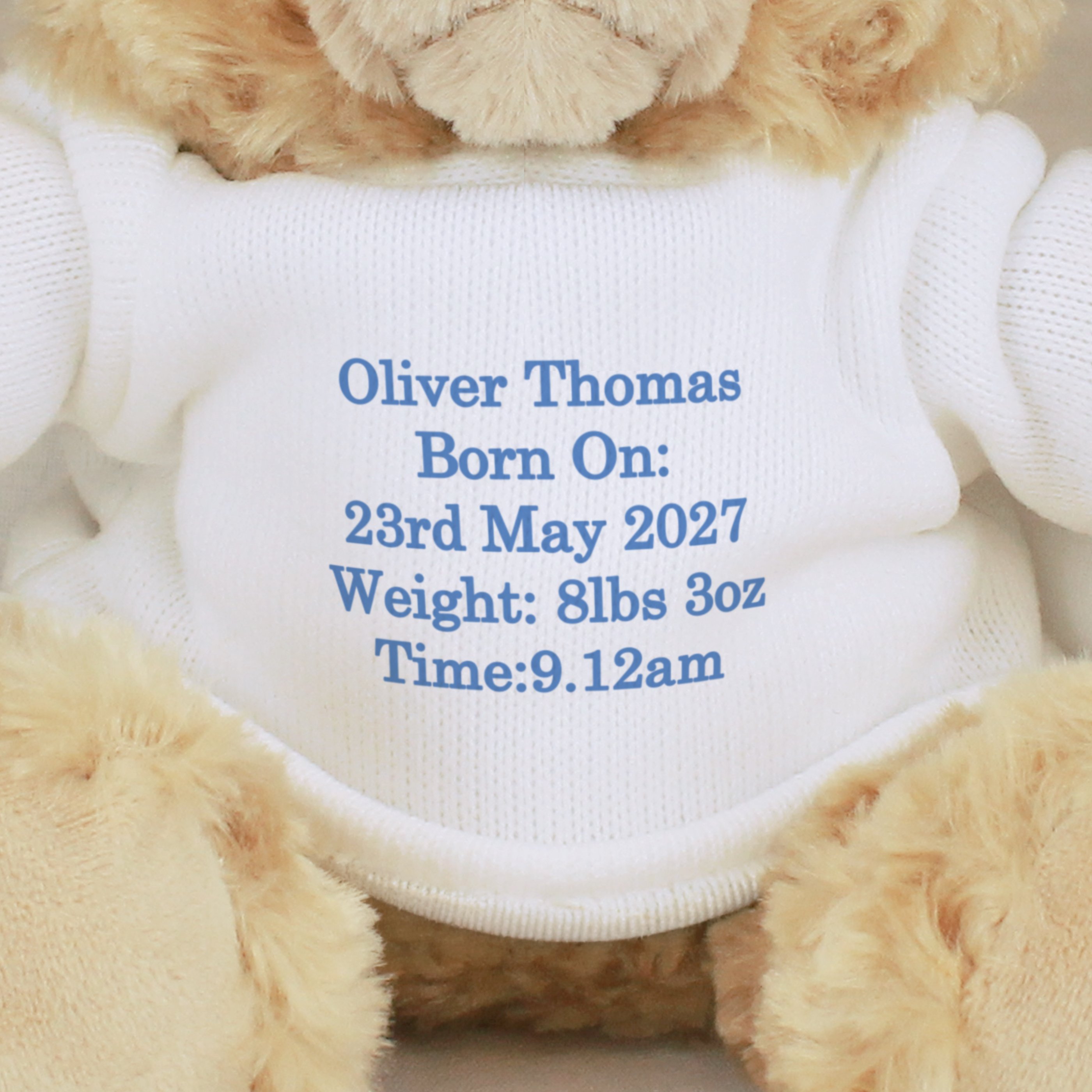 Personalised Message Teddy Bear - Blue