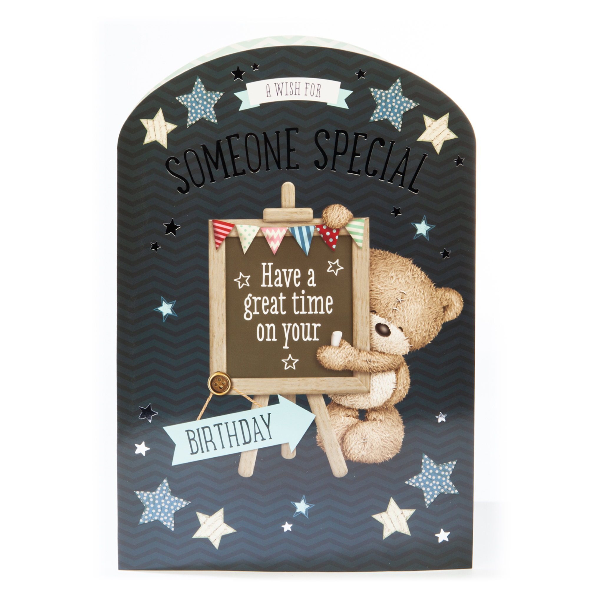Giant Hugs Bear Birthday card - A Wish For Someone Special