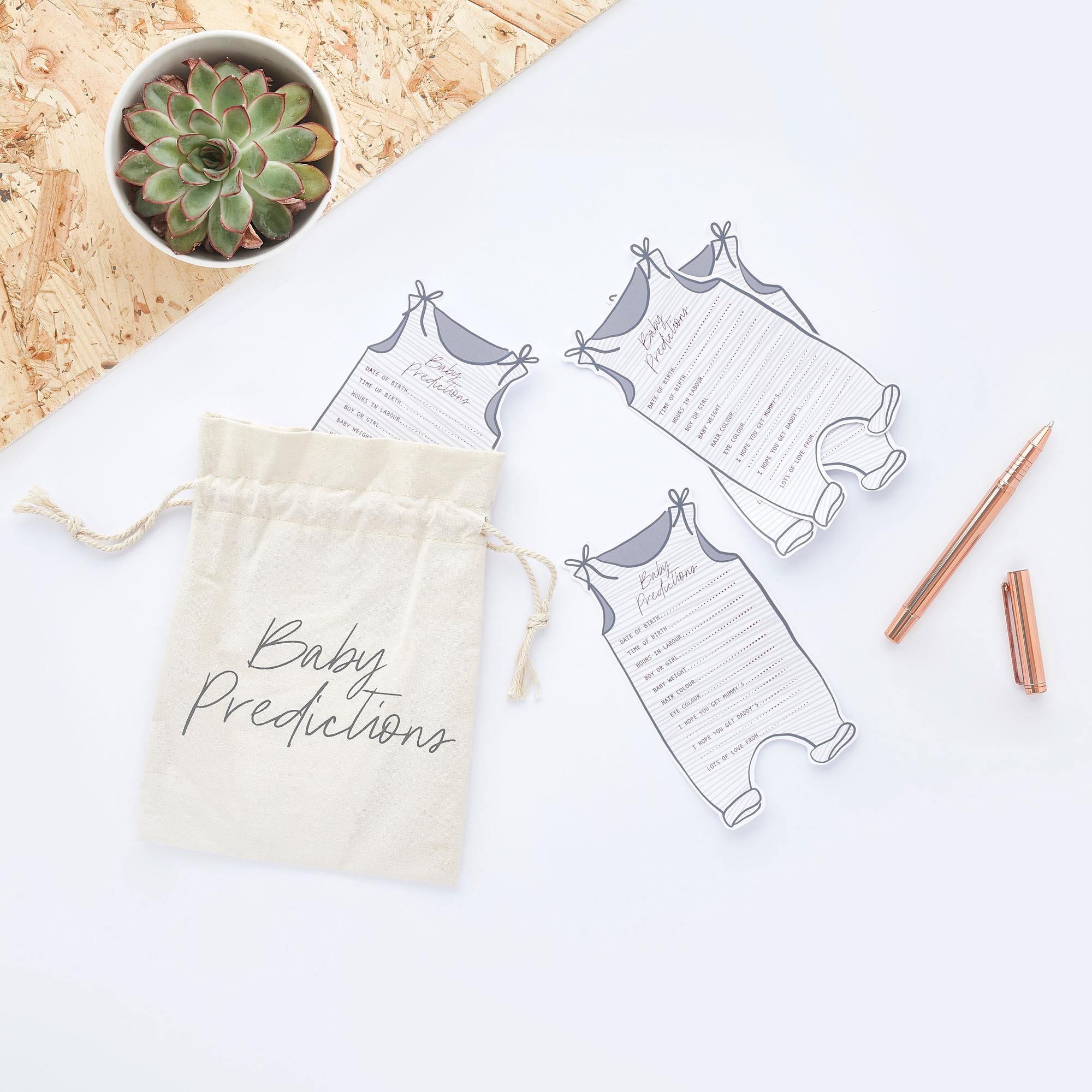 Canvas Bag & 20 Baby Prediction Cards