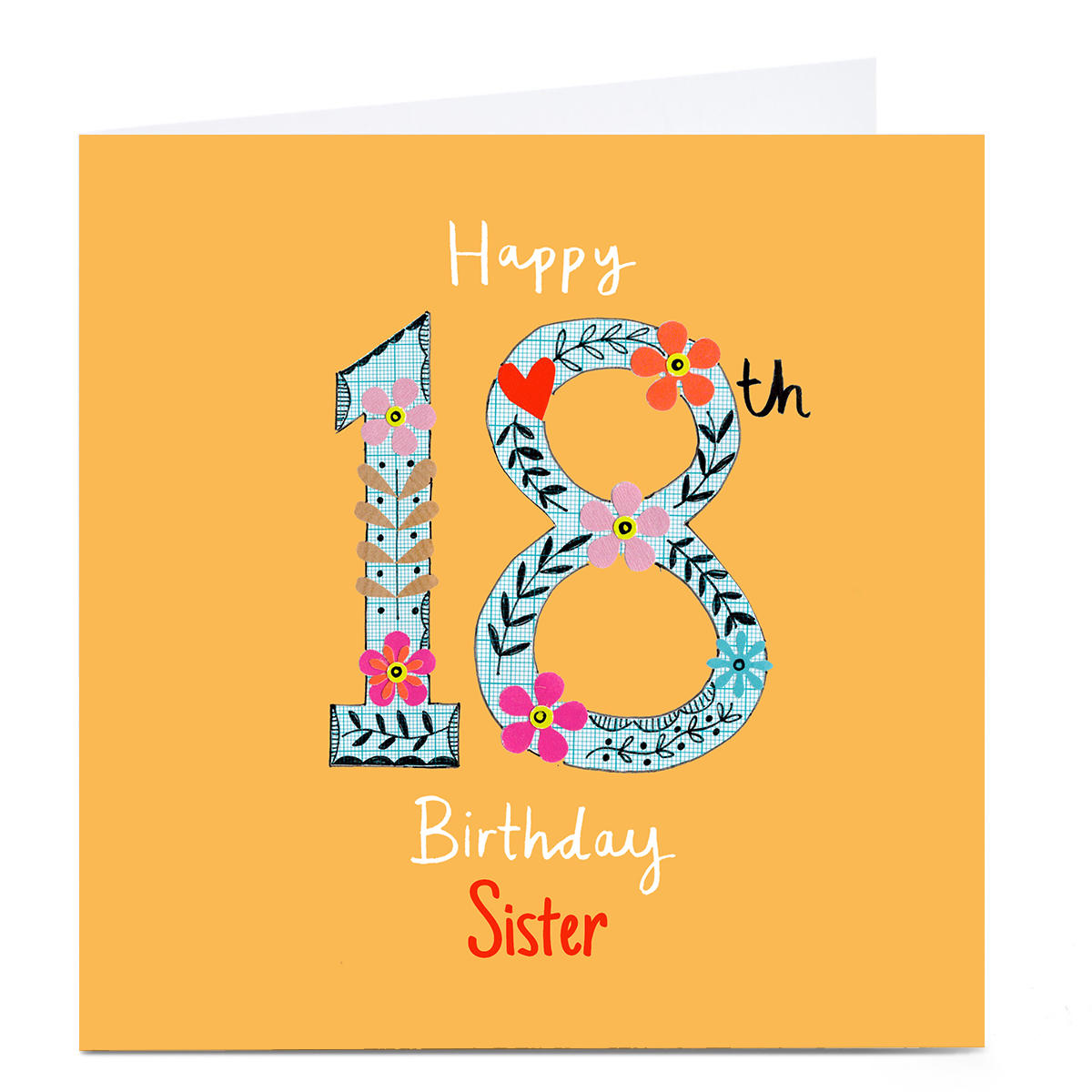 Personalised Lindsay Loves To Draw 18th Birthday Card, Sister