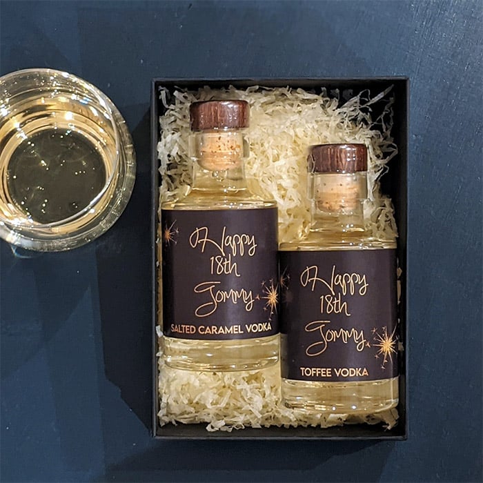 Personalised Salted Caramel And Toffee Vodka Gift Box