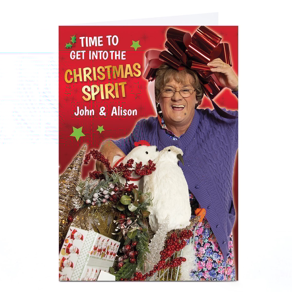 Personalised Mrs. Brown's Boys Christmas Card - Couple