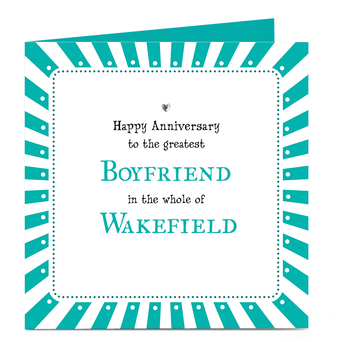 Personalised Anniversary Card - Greatest Boyfriend In The Whole Of...