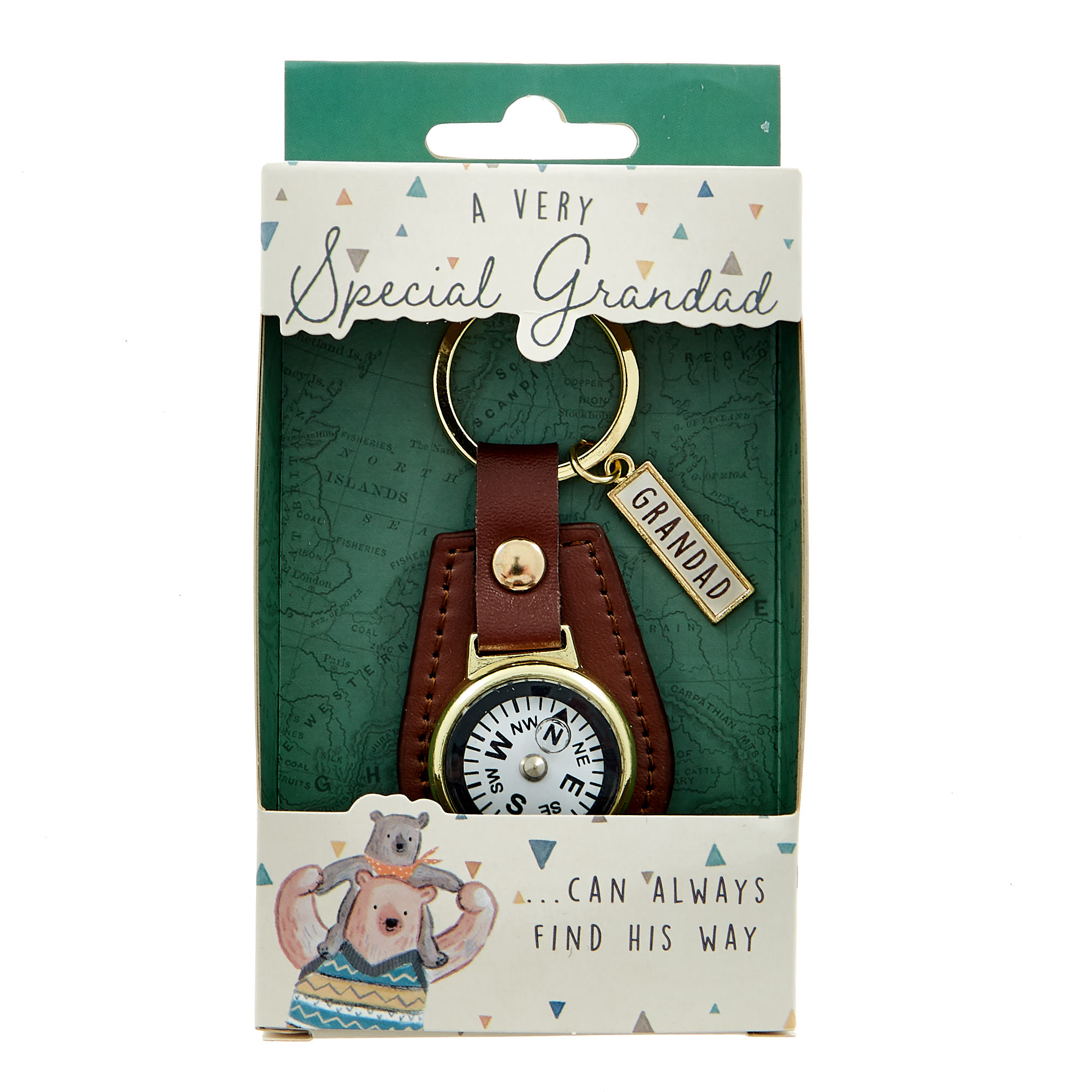 Special Grandad Compass Keyring