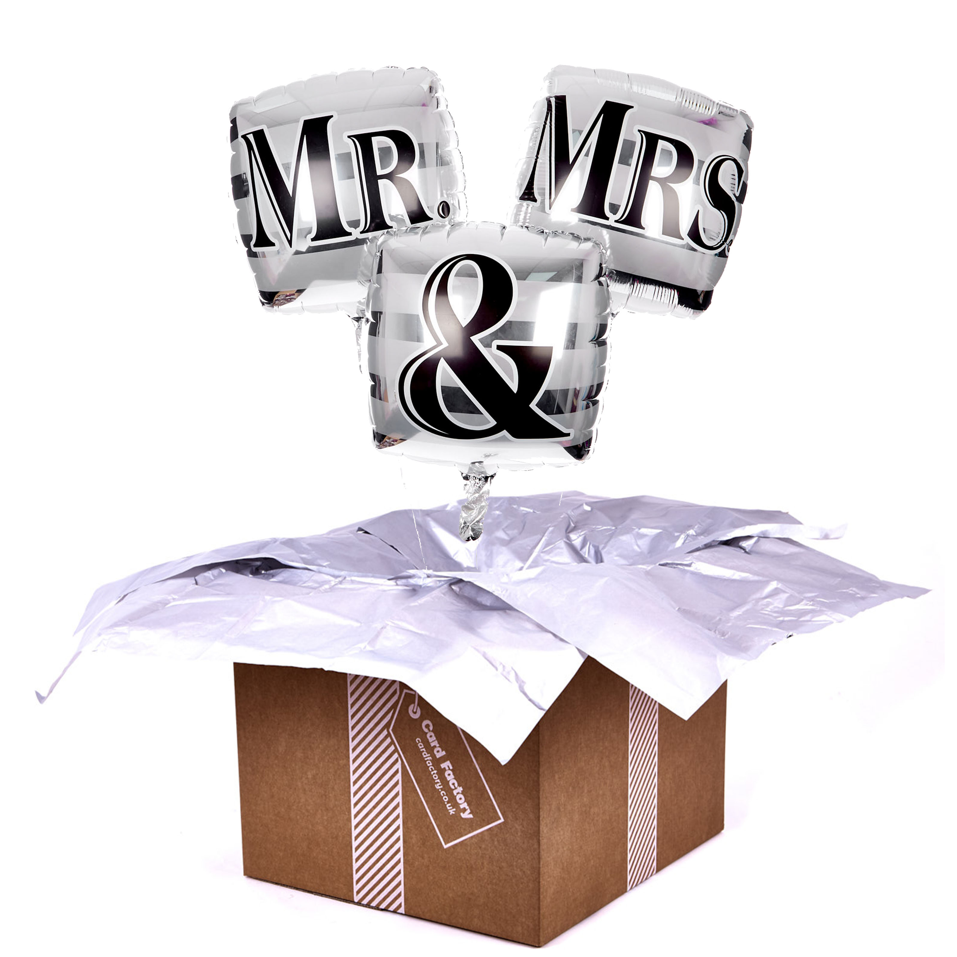 Square Mr and Mr Balloon Bouquet - DELIVERED INFLATED!